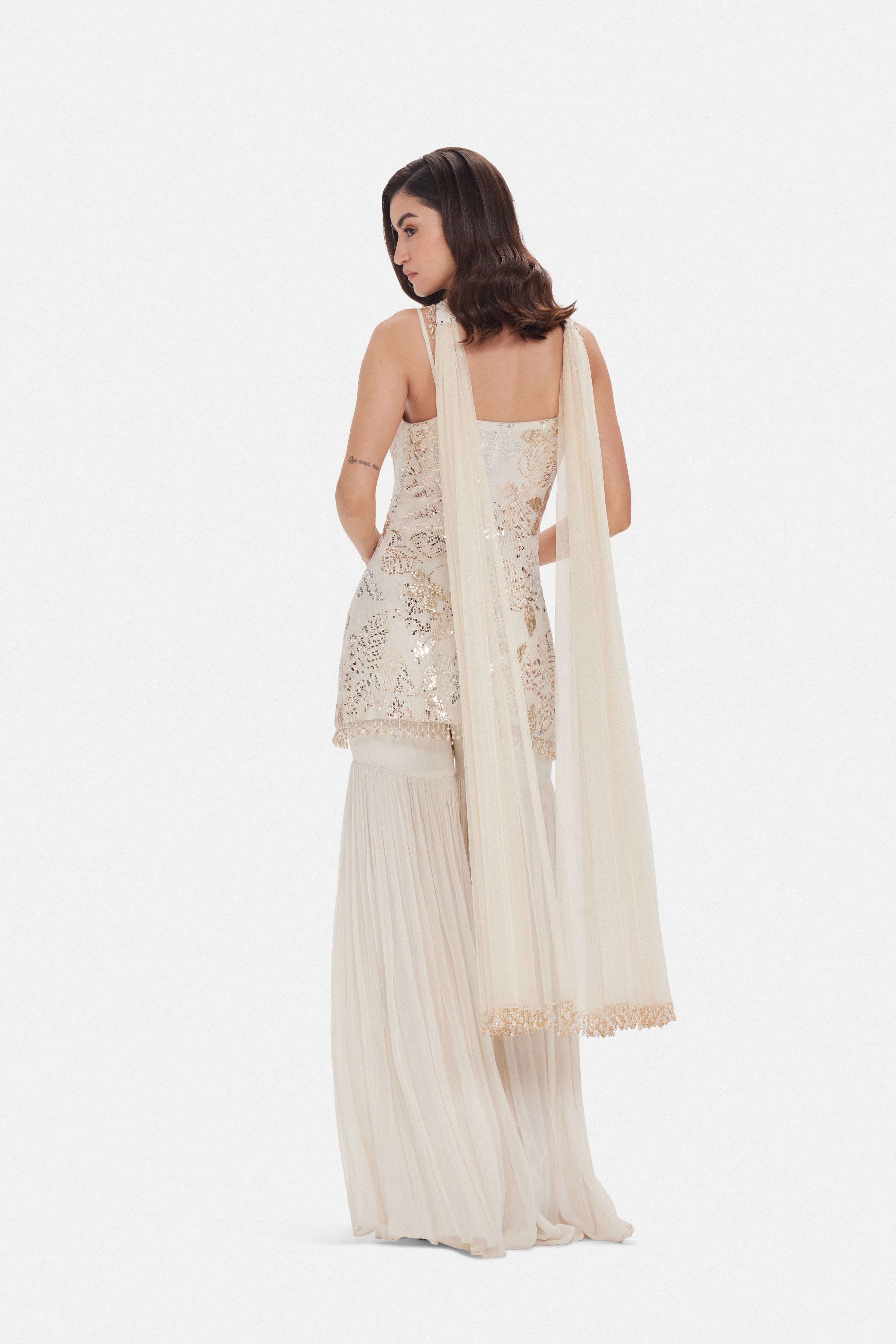 The Moonlit Garden Sharara Set