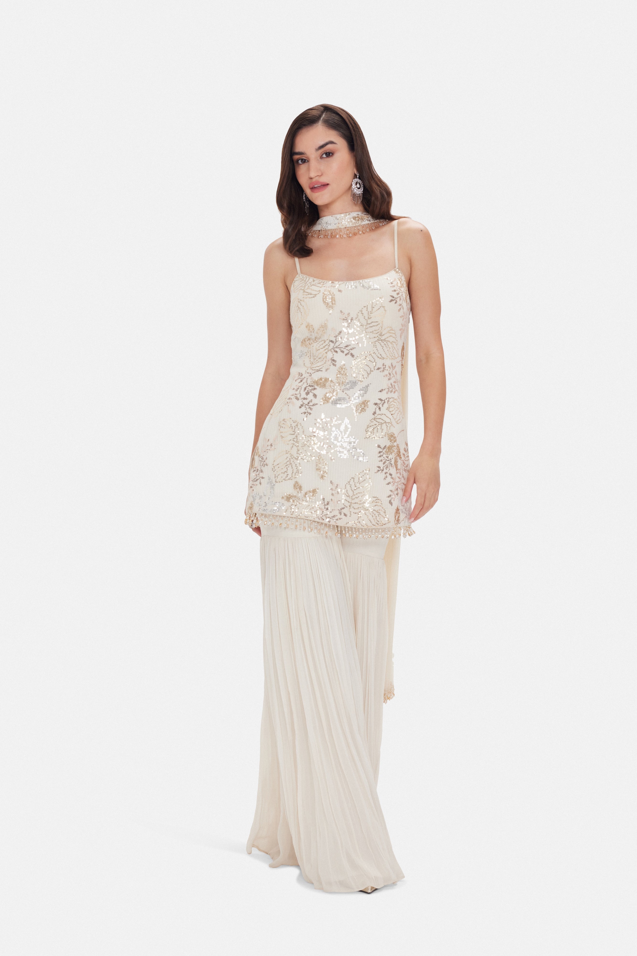 The Moonlit Garden Sharara Set