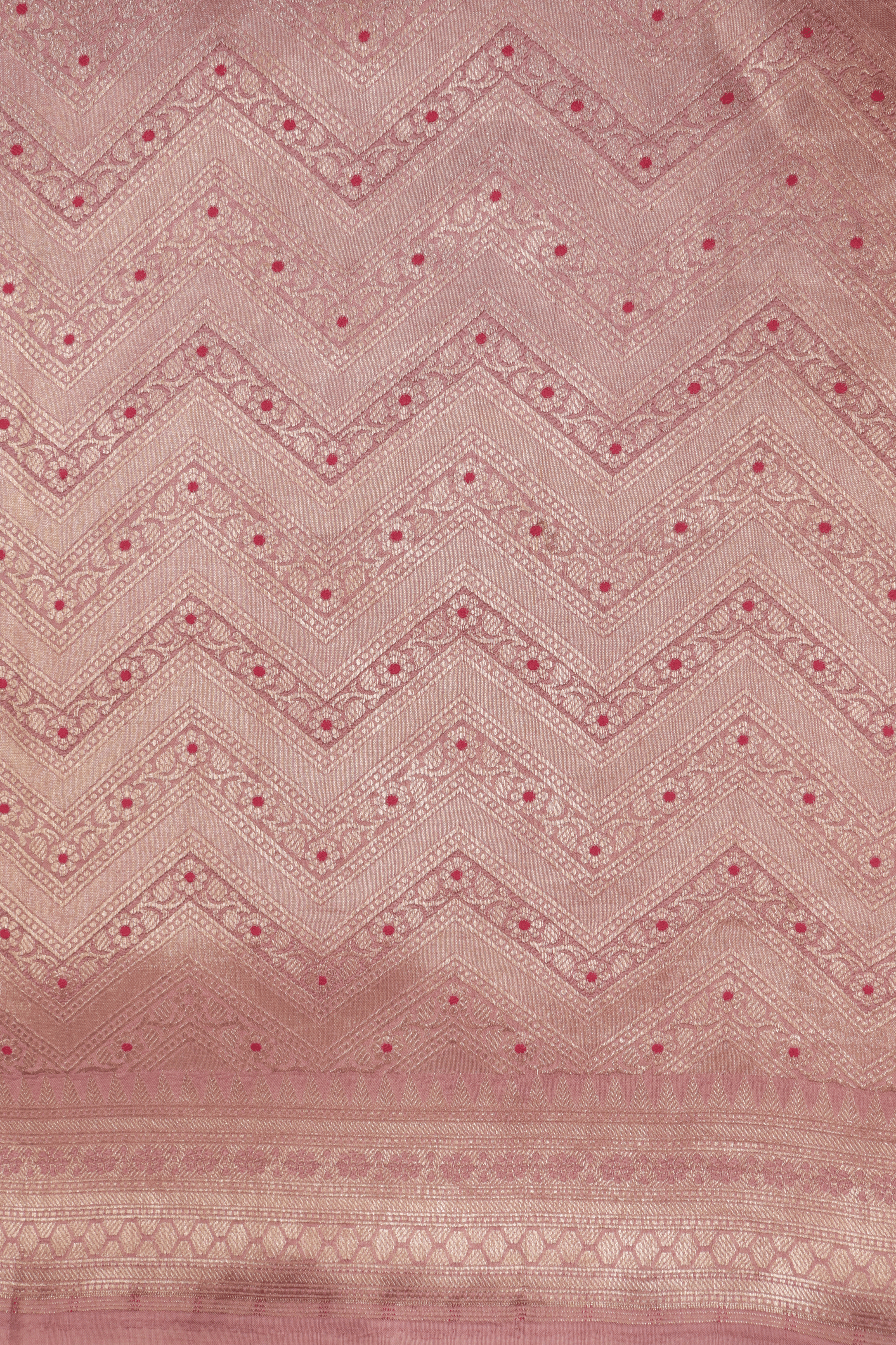 Blush Pink Banarasi Crepe Silk Saree Mokshaa