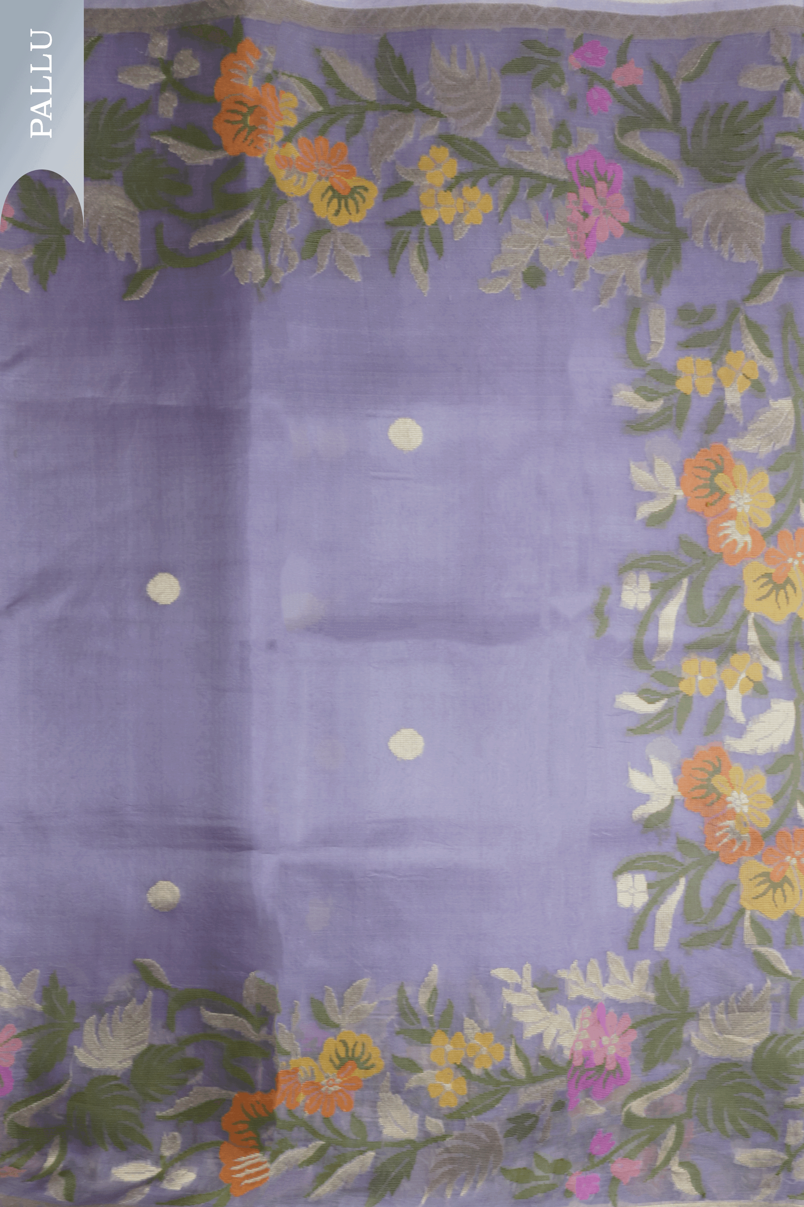 Lavender Banarasi Kora Silk Saree  Mokshaa