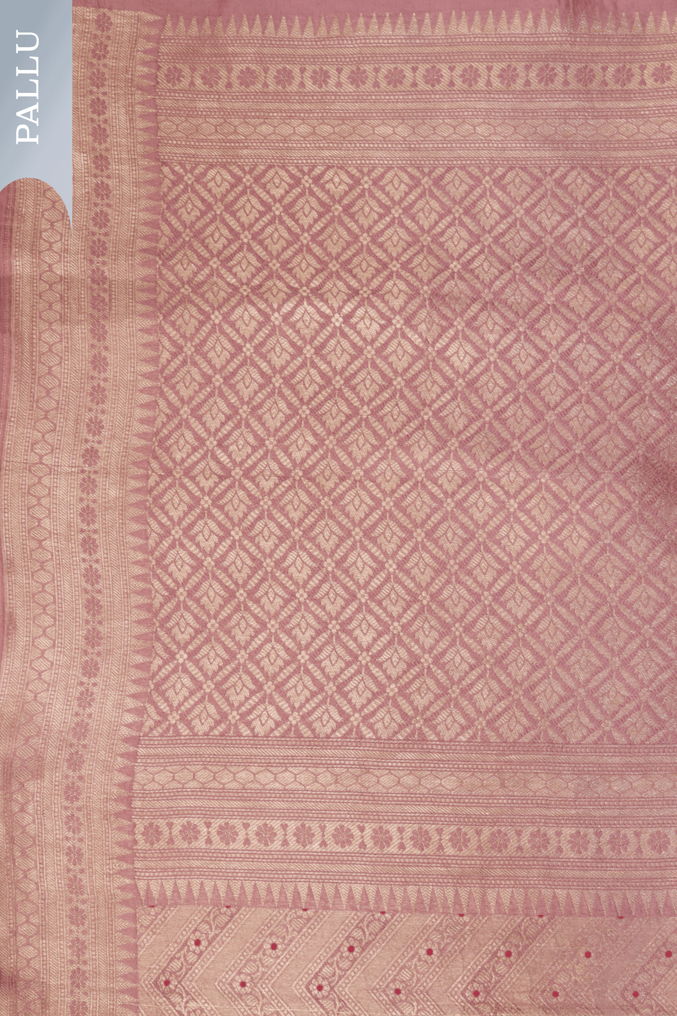Blush Pink Banarasi Crepe Silk Saree Mokshaa