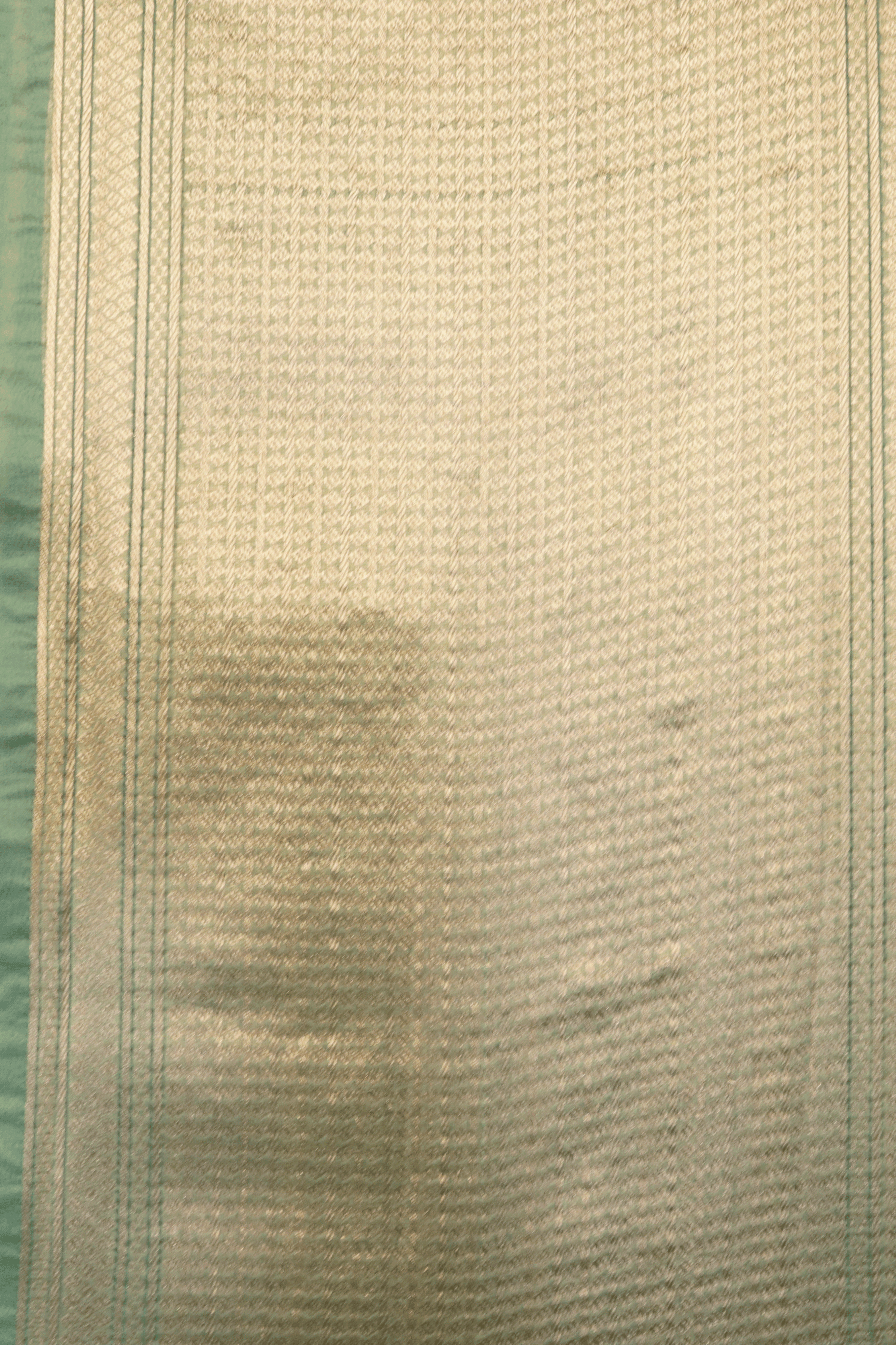 Mint Green Banarasi Kora Silk Saree Mokshaa