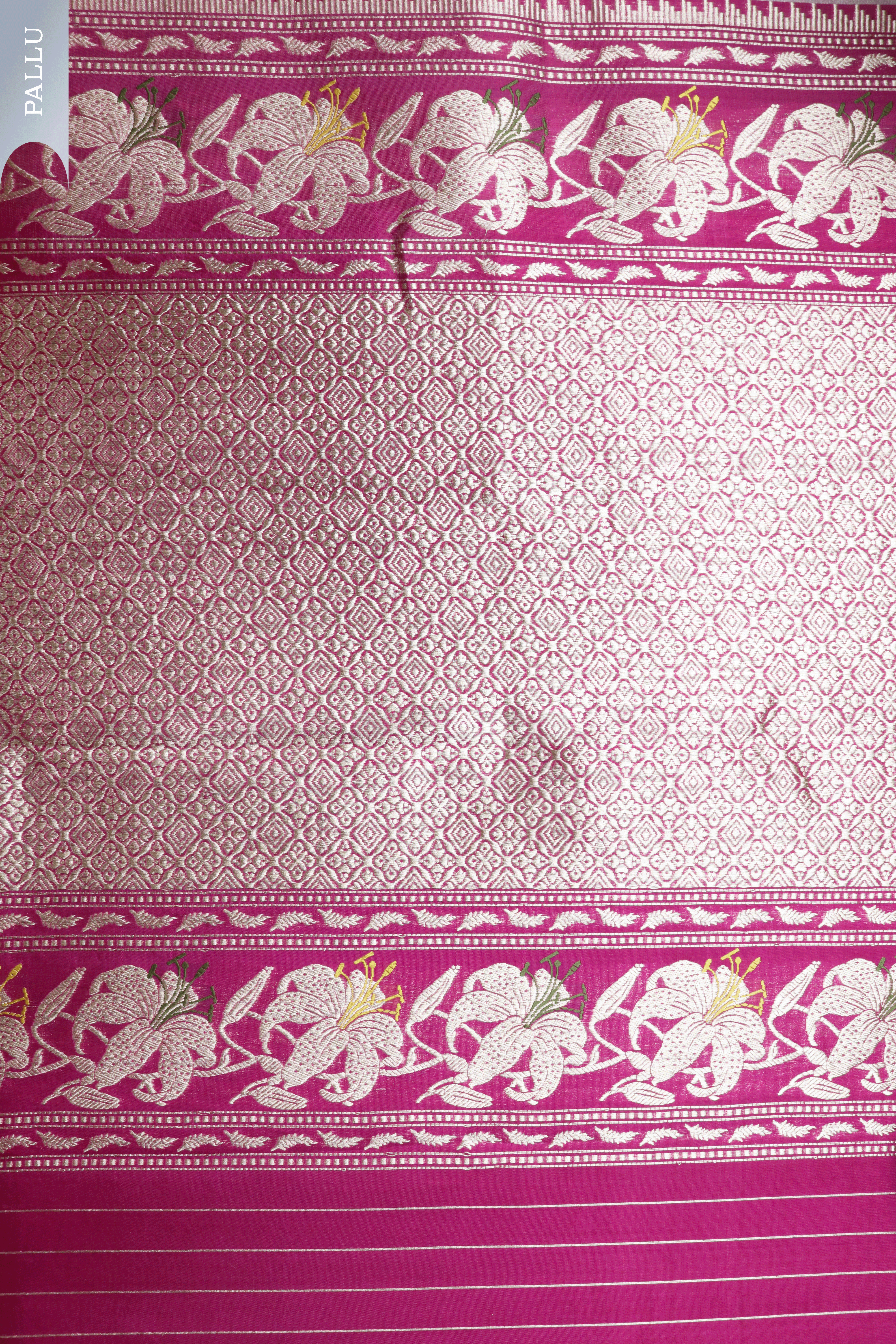 Pastel Pink Kora Tissue Silk Saree with Magenta Border Mokshaa