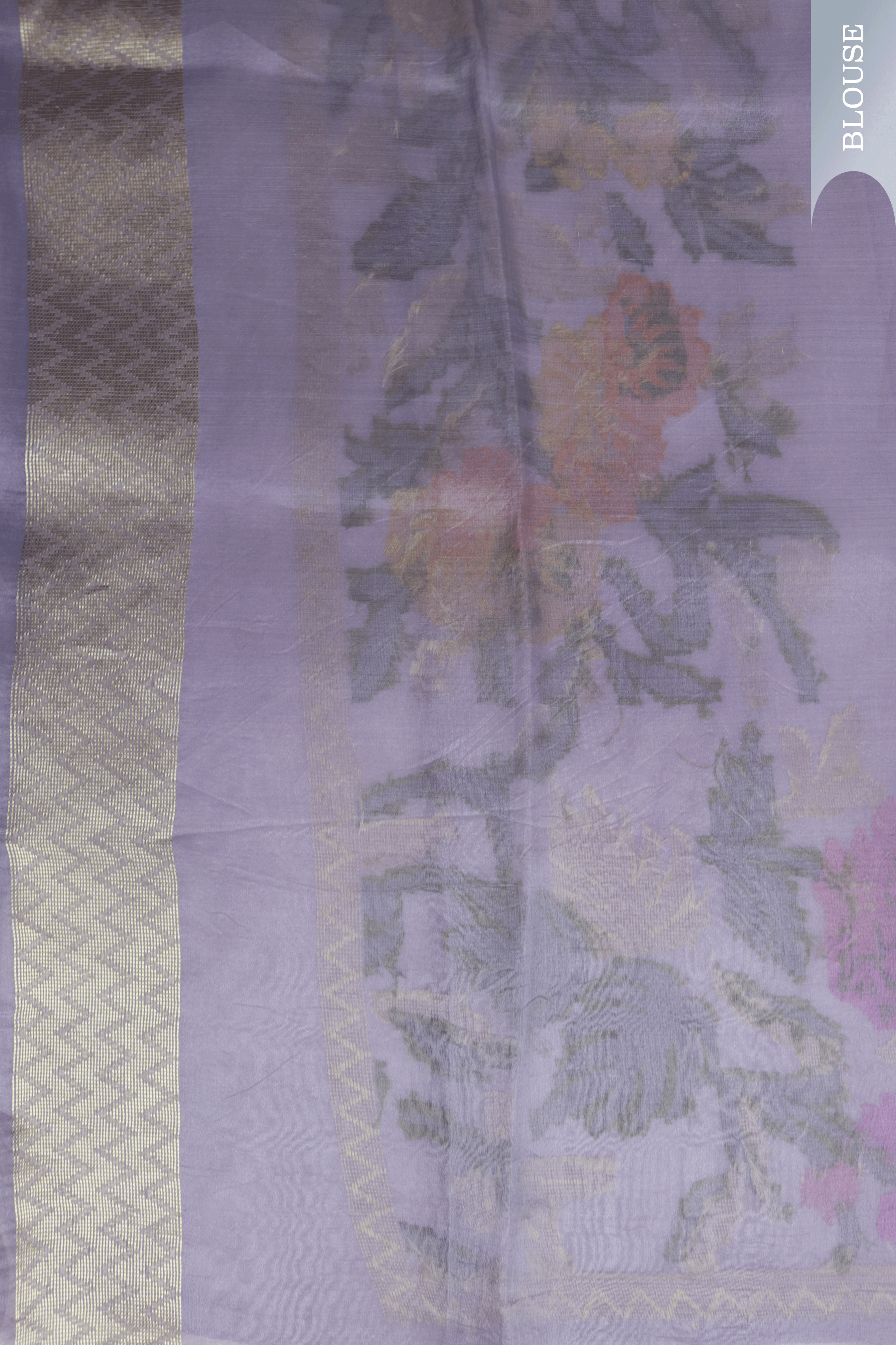 Lavender Banarasi Kora Silk Saree  Mokshaa
