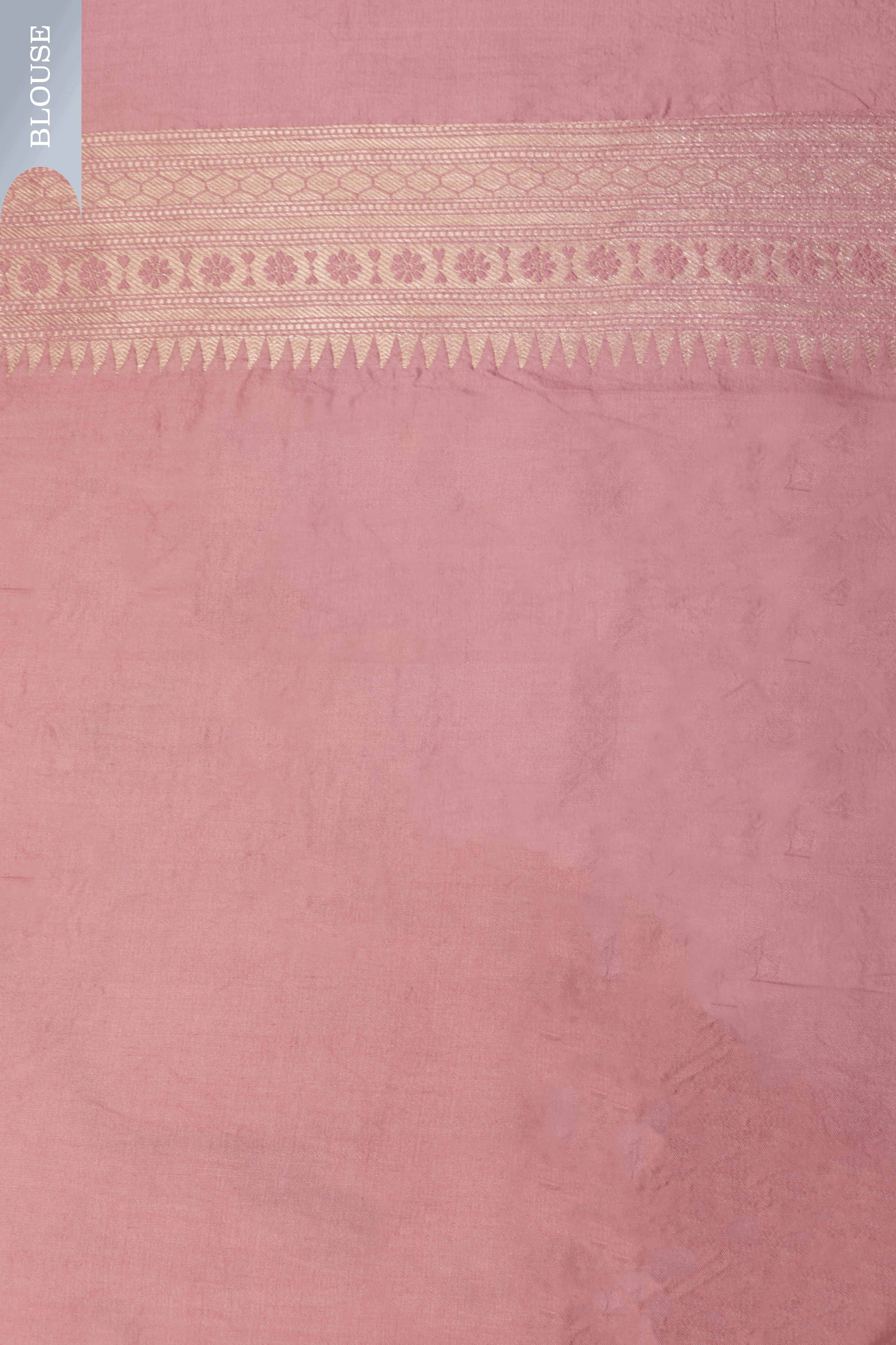 Blush Pink Banarasi Crepe Silk Saree Mokshaa