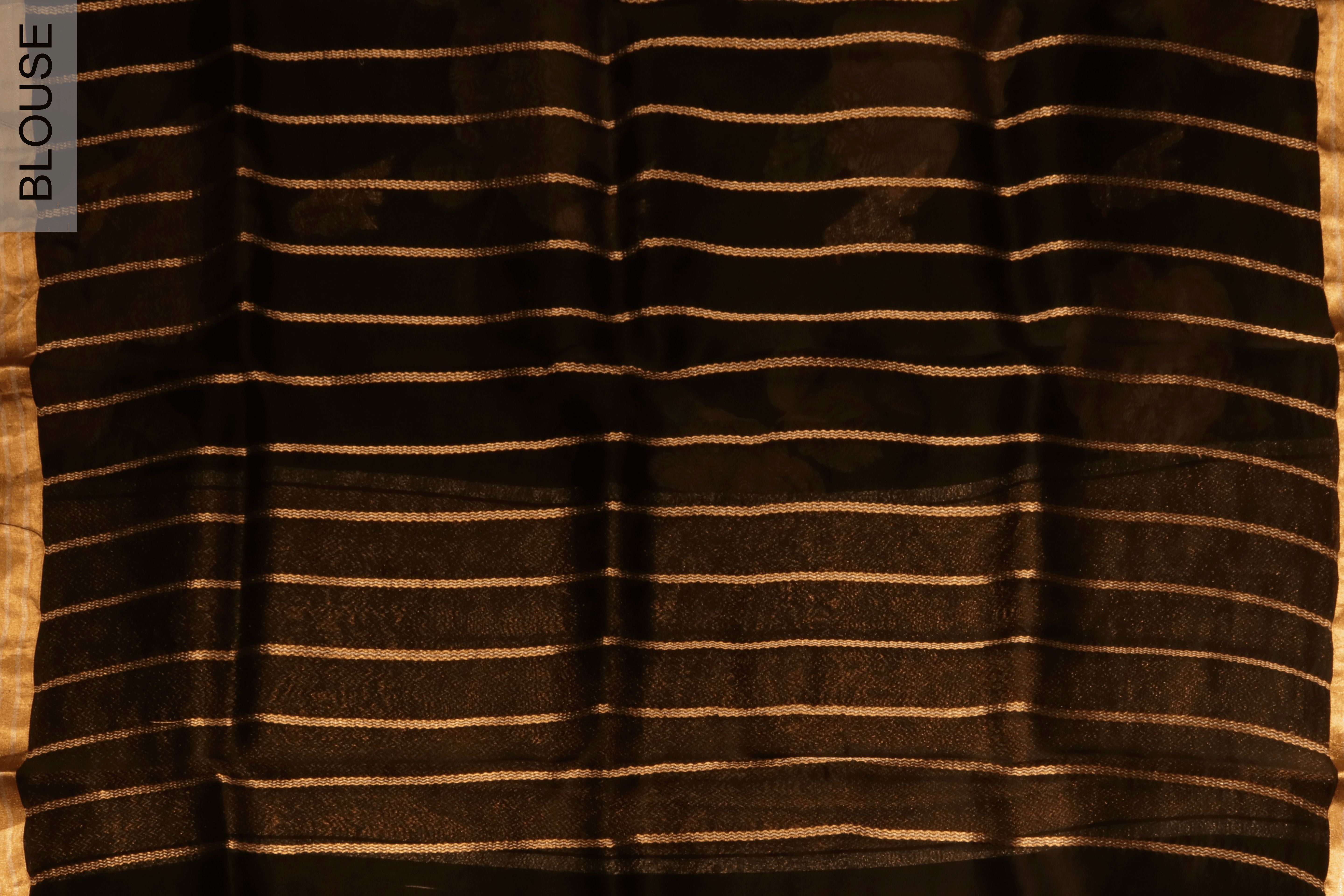 Black Printed Organza Saree  Mokshaa