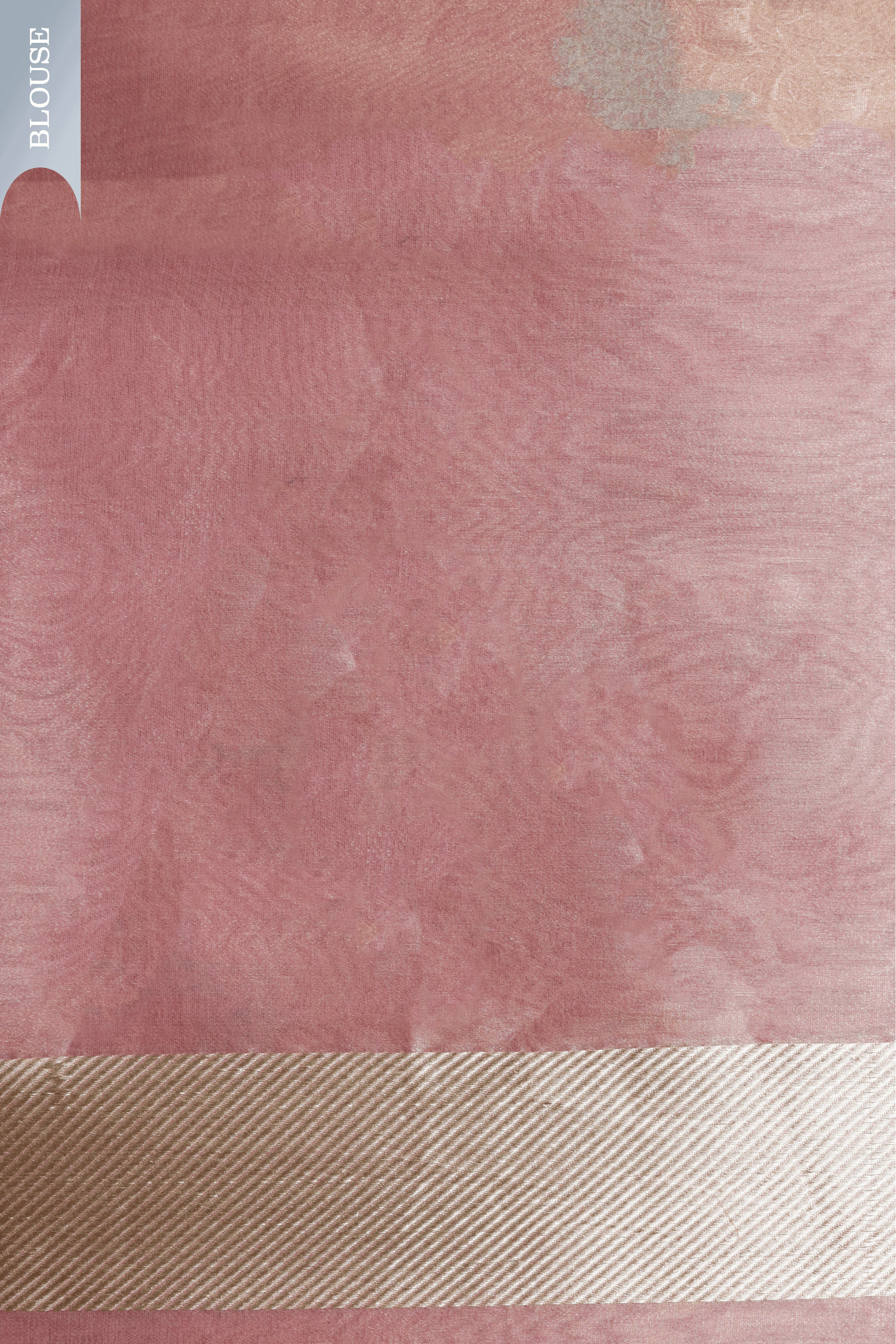 Peach Banaras Kora Tissue Silk Saree - Mokshaa