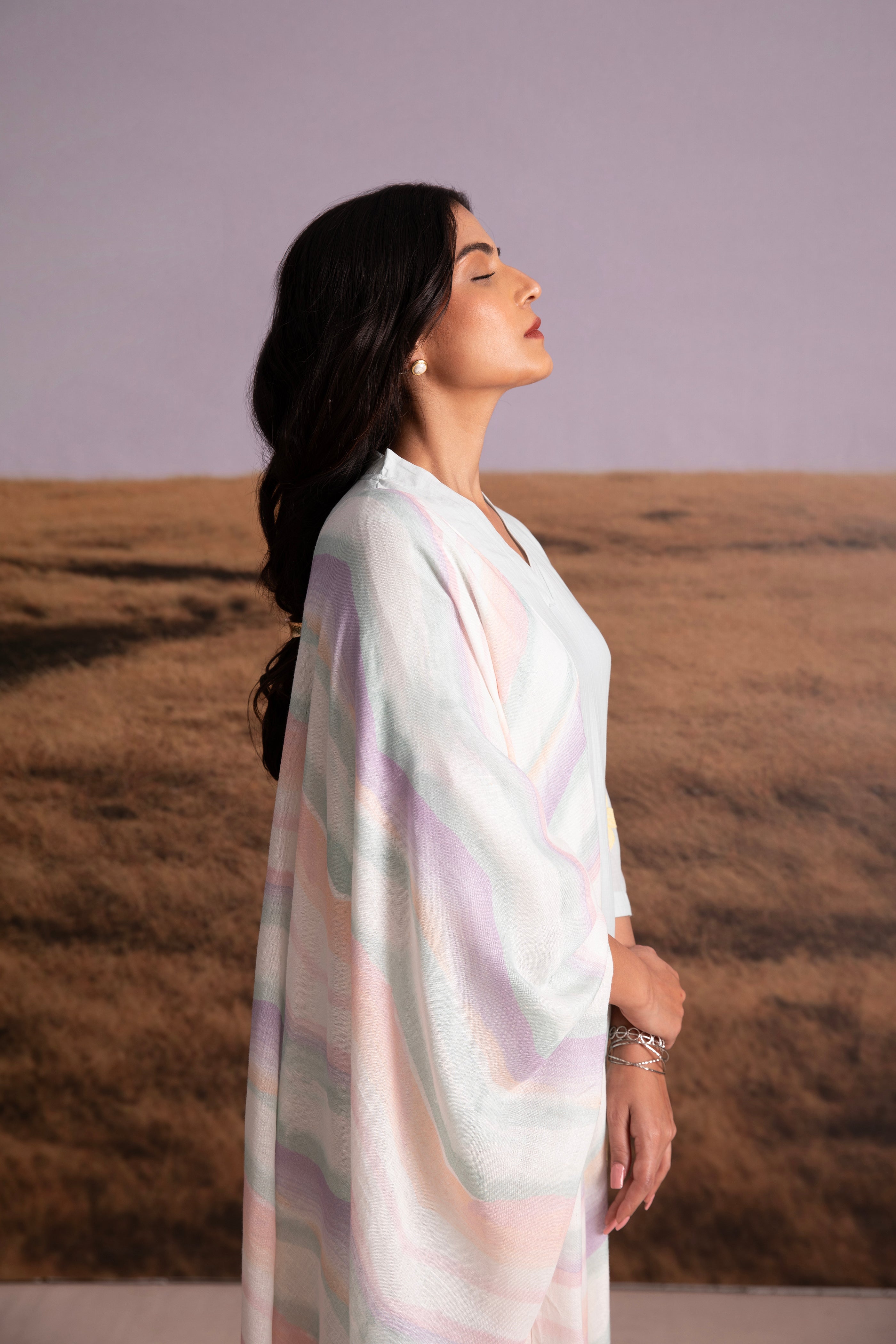 Crinkle Vegan Silk Applique Salwar Set- Artic Blue - Mokshaa