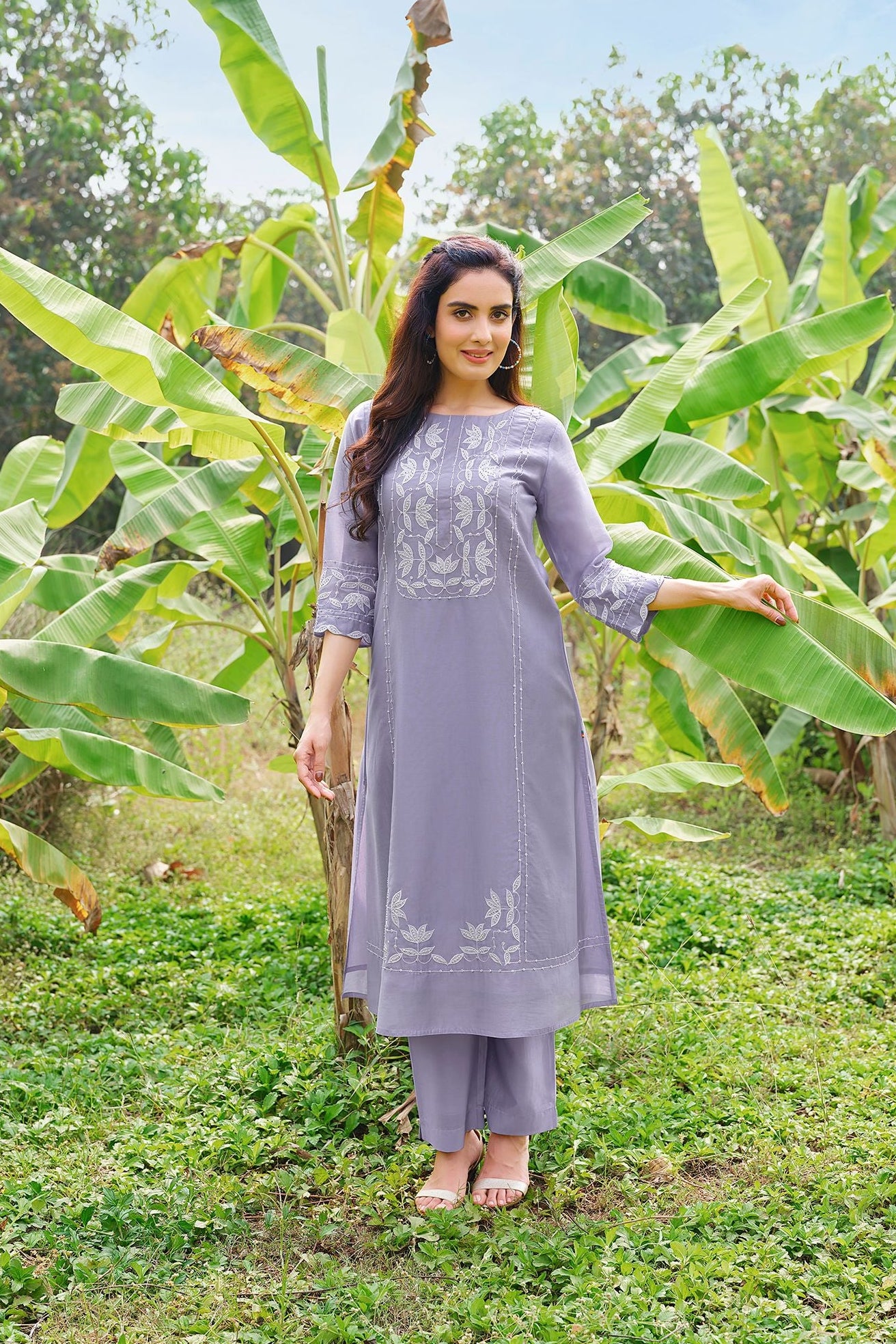 Lavender Kurta Set