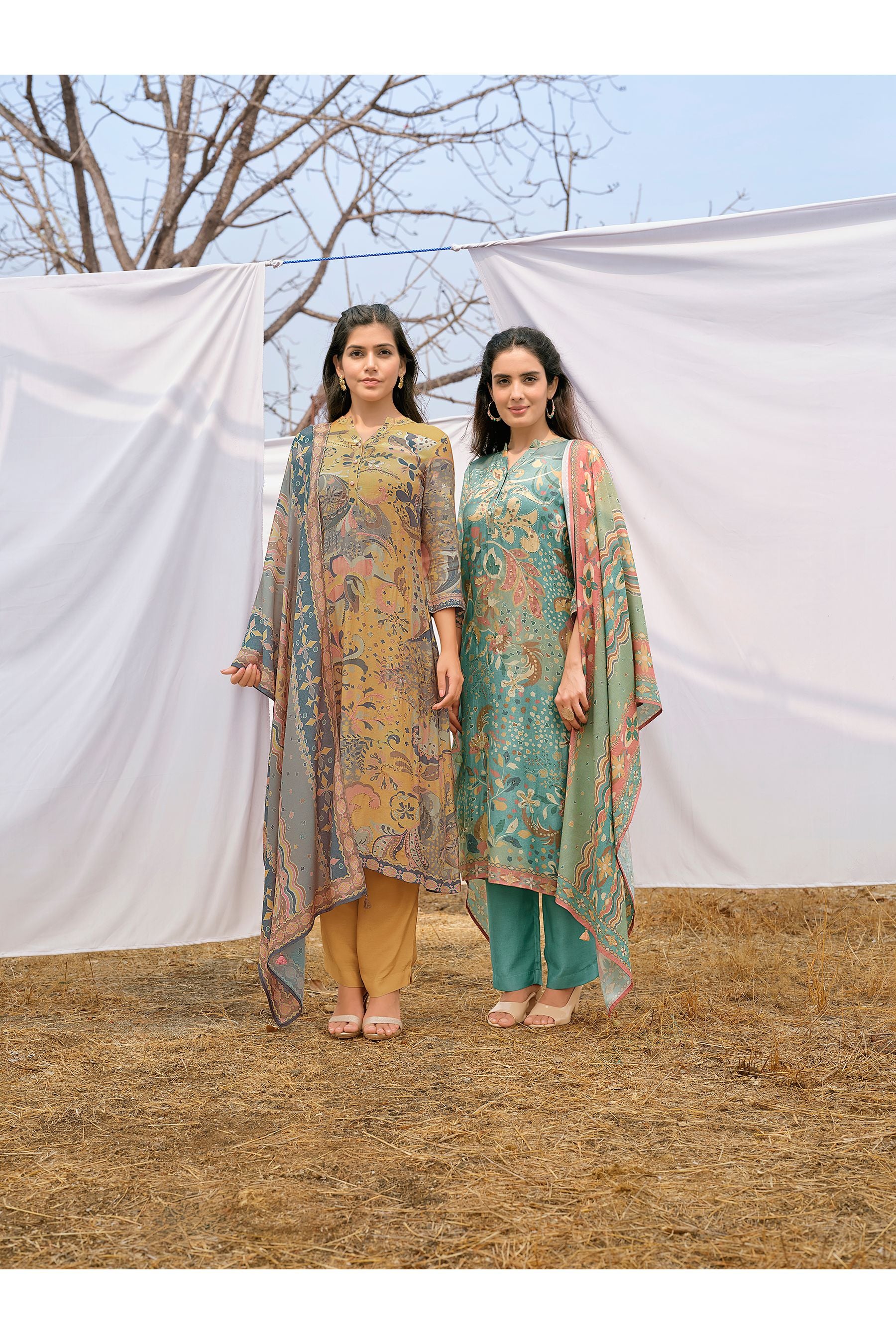 Mustard Printed Salwar Set