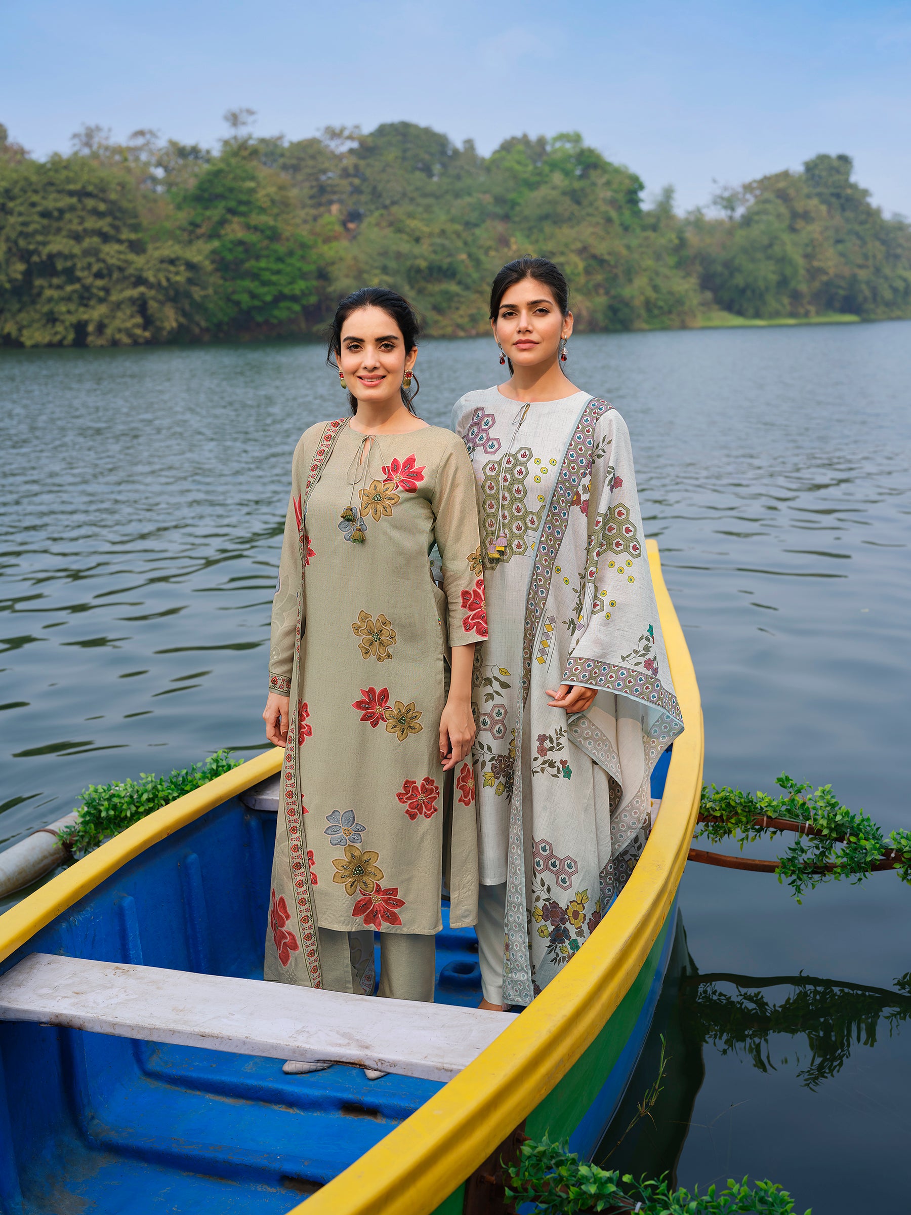 Grey Printed Salwar Set