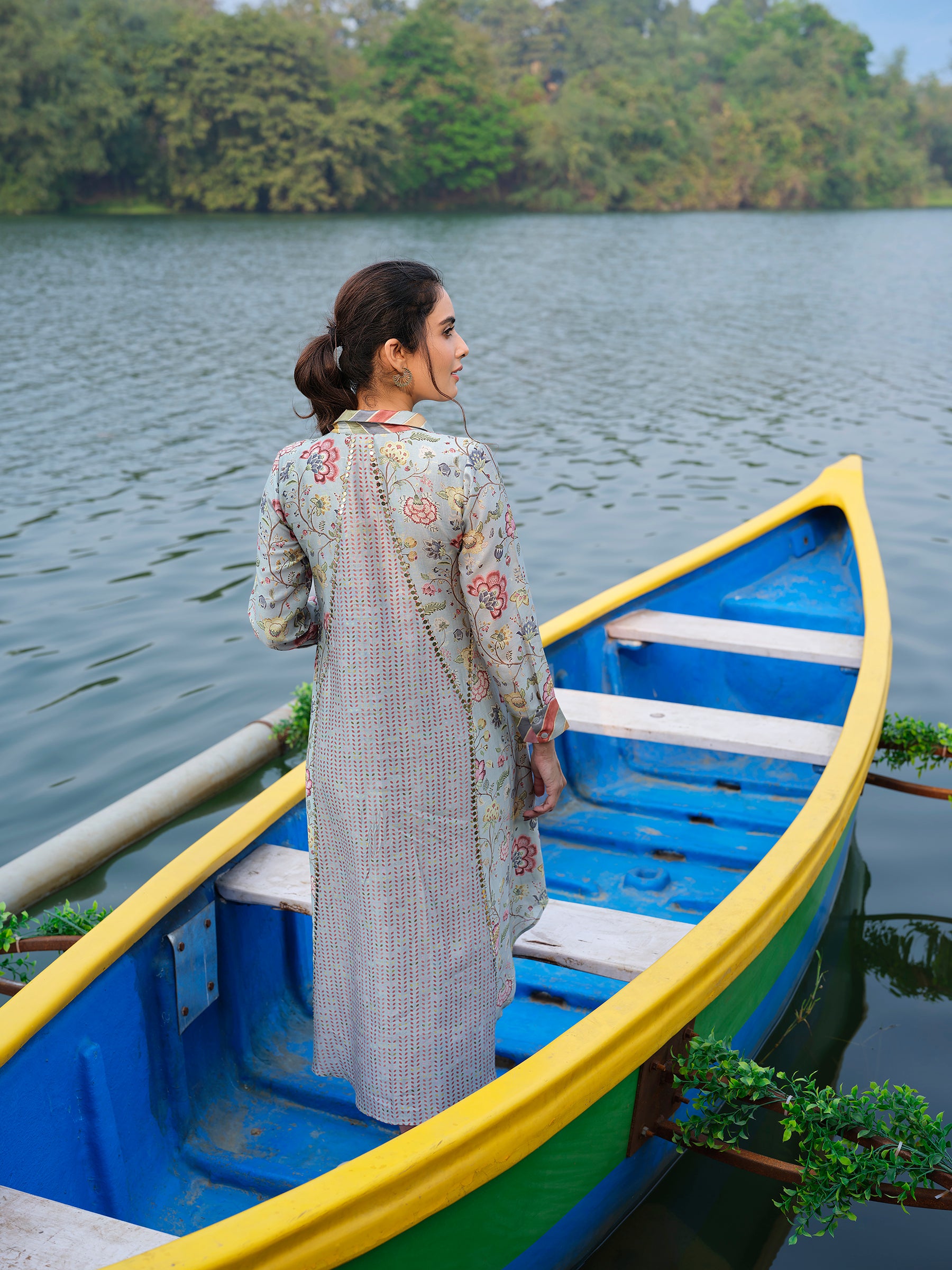 Pastel Floral Printed Dress