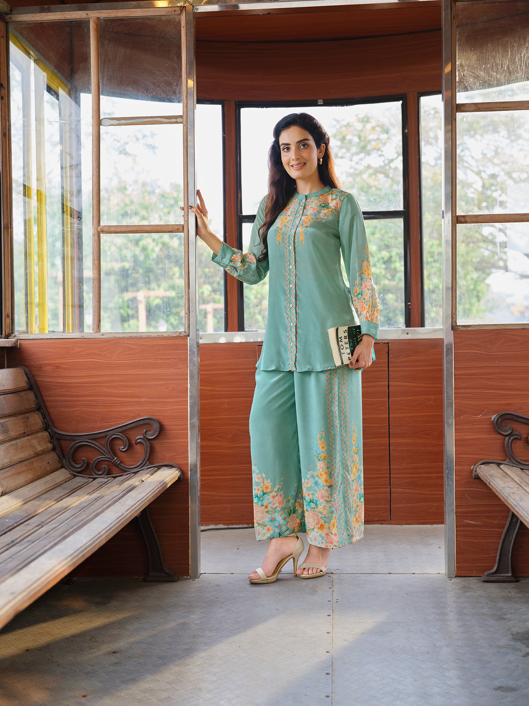 Mint Green Printed Co-ord Set