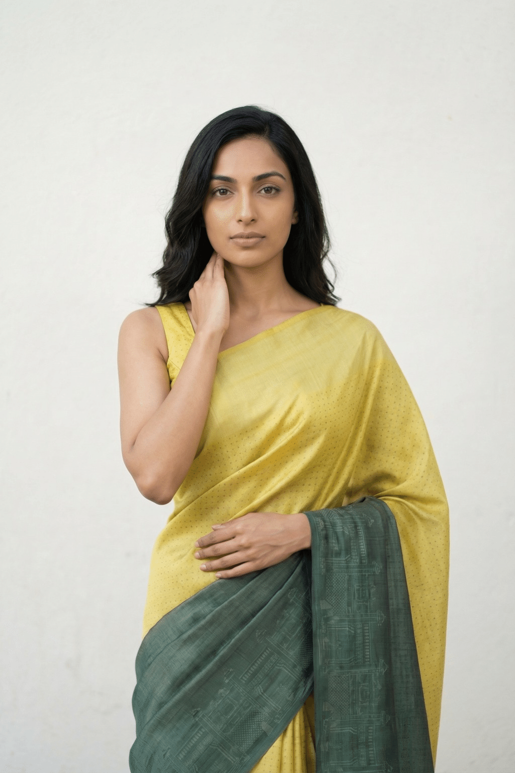 Shaded Tussar Silk Saree