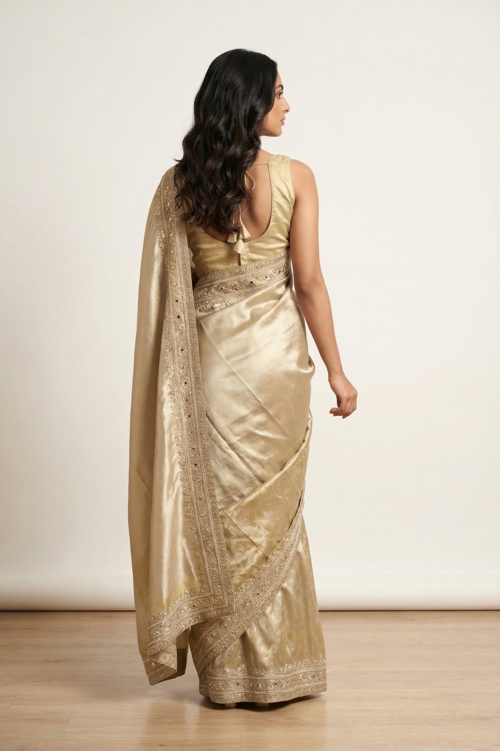Gold Banarasi Tissue Saree