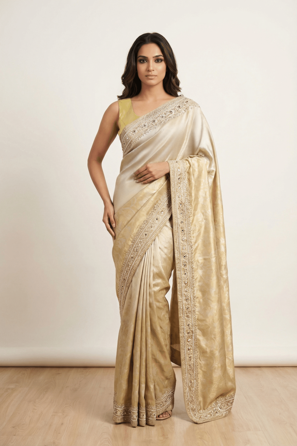 Gold Banarasi Tissue Saree