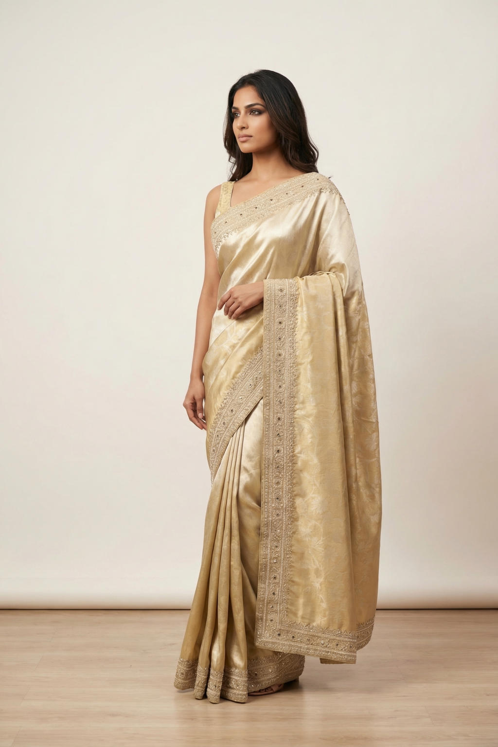 Gold Banarasi Tissue Saree