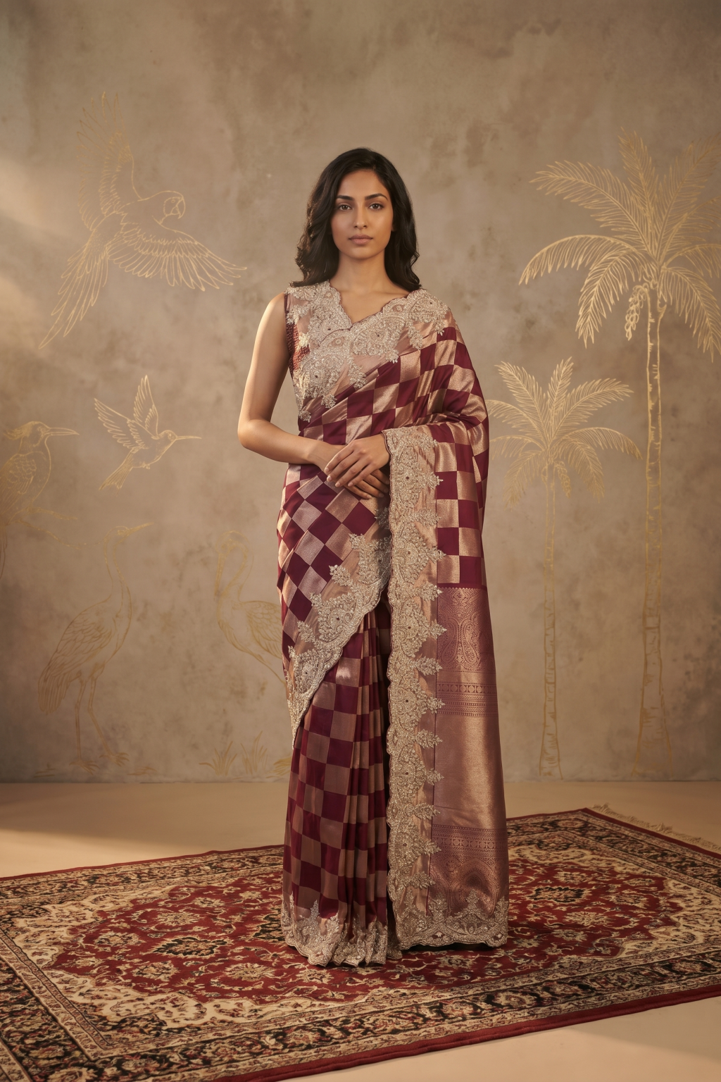 Dark Purple Kanchivaram Silk Saree
