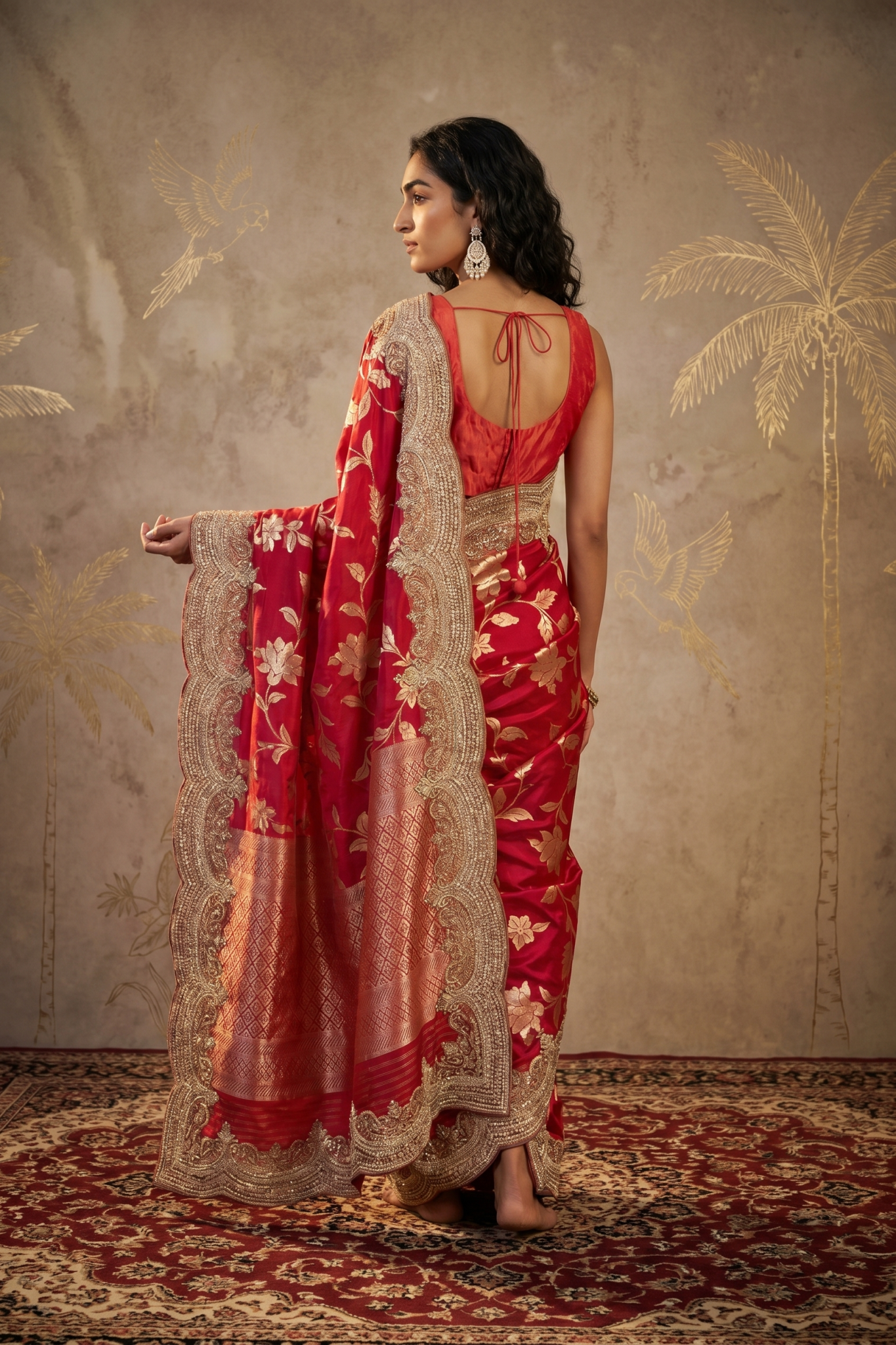 Rani Pink Banarasi Silk Saree