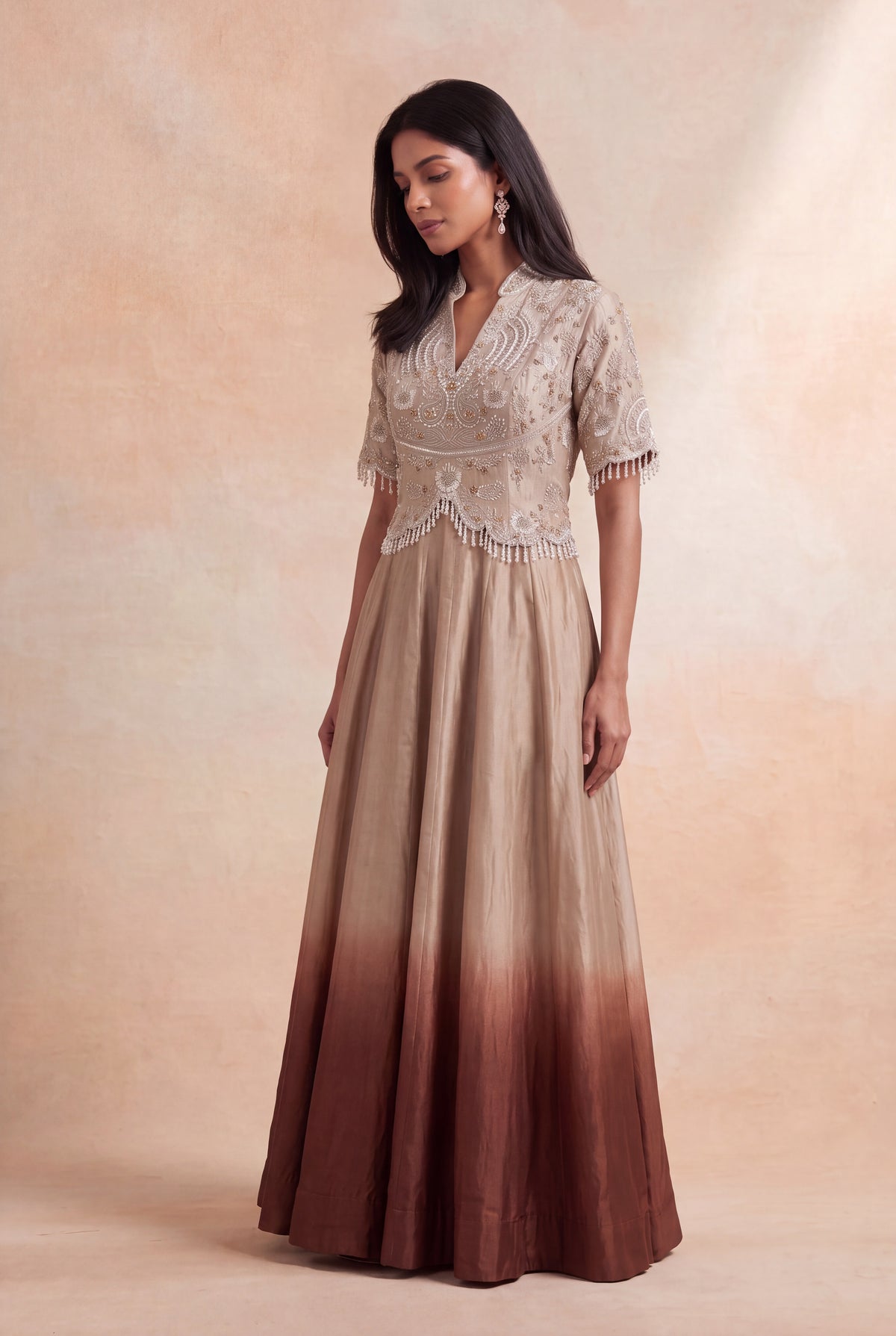 Ombre Silk Gown
