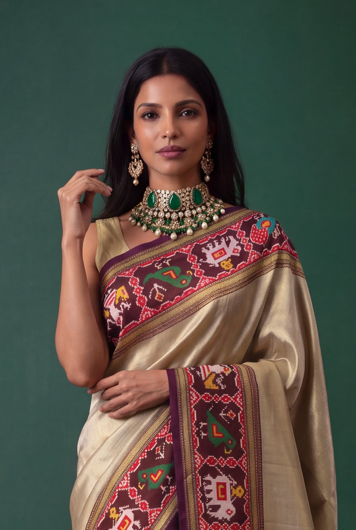 Gold Kanchivaram Tissue Silk