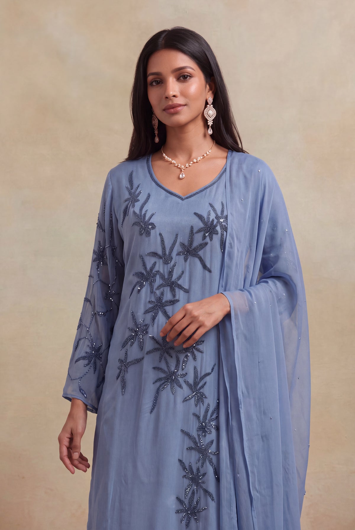 Powder Blue Salwar Set