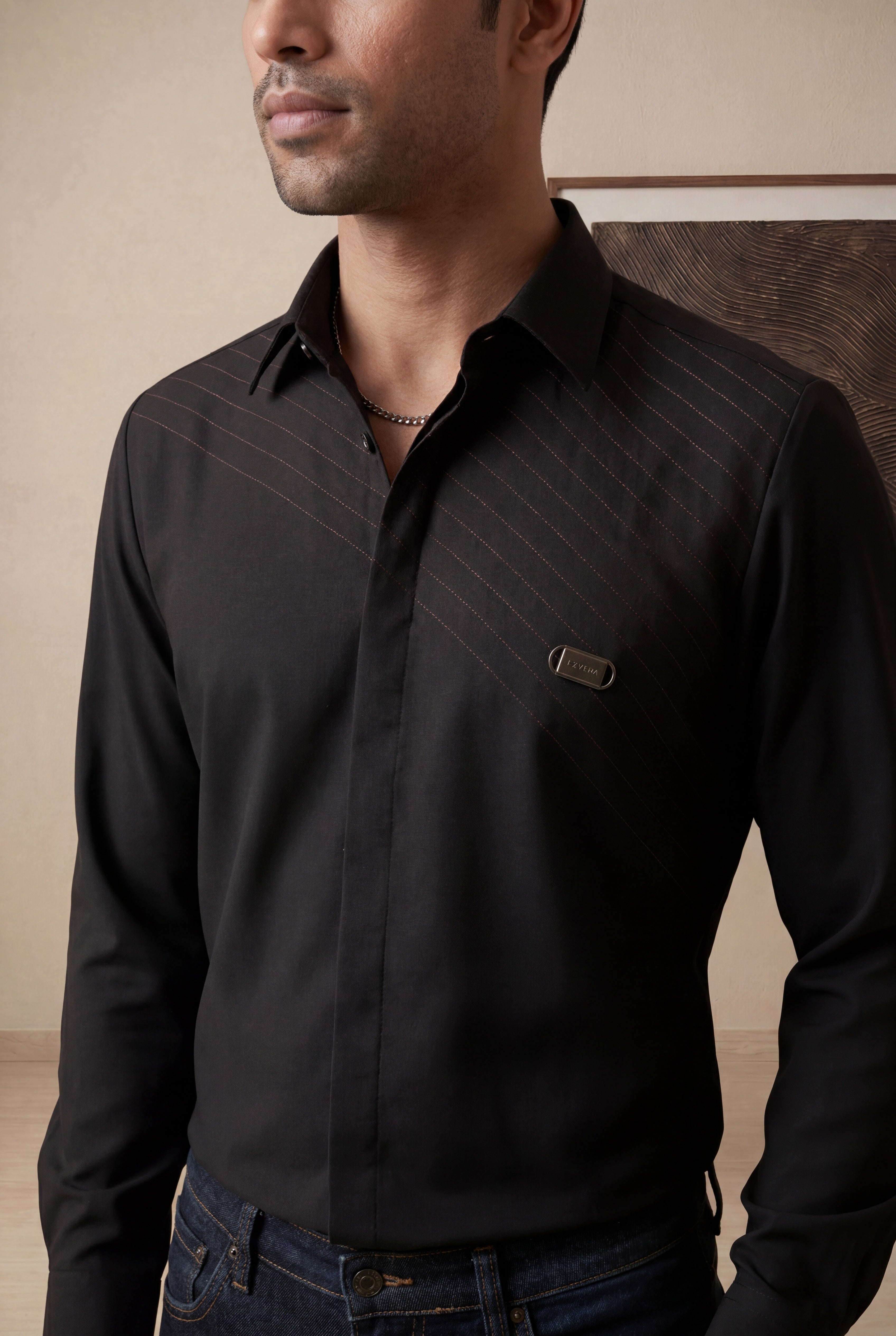 Black Bomario Full Sleeve Shirt