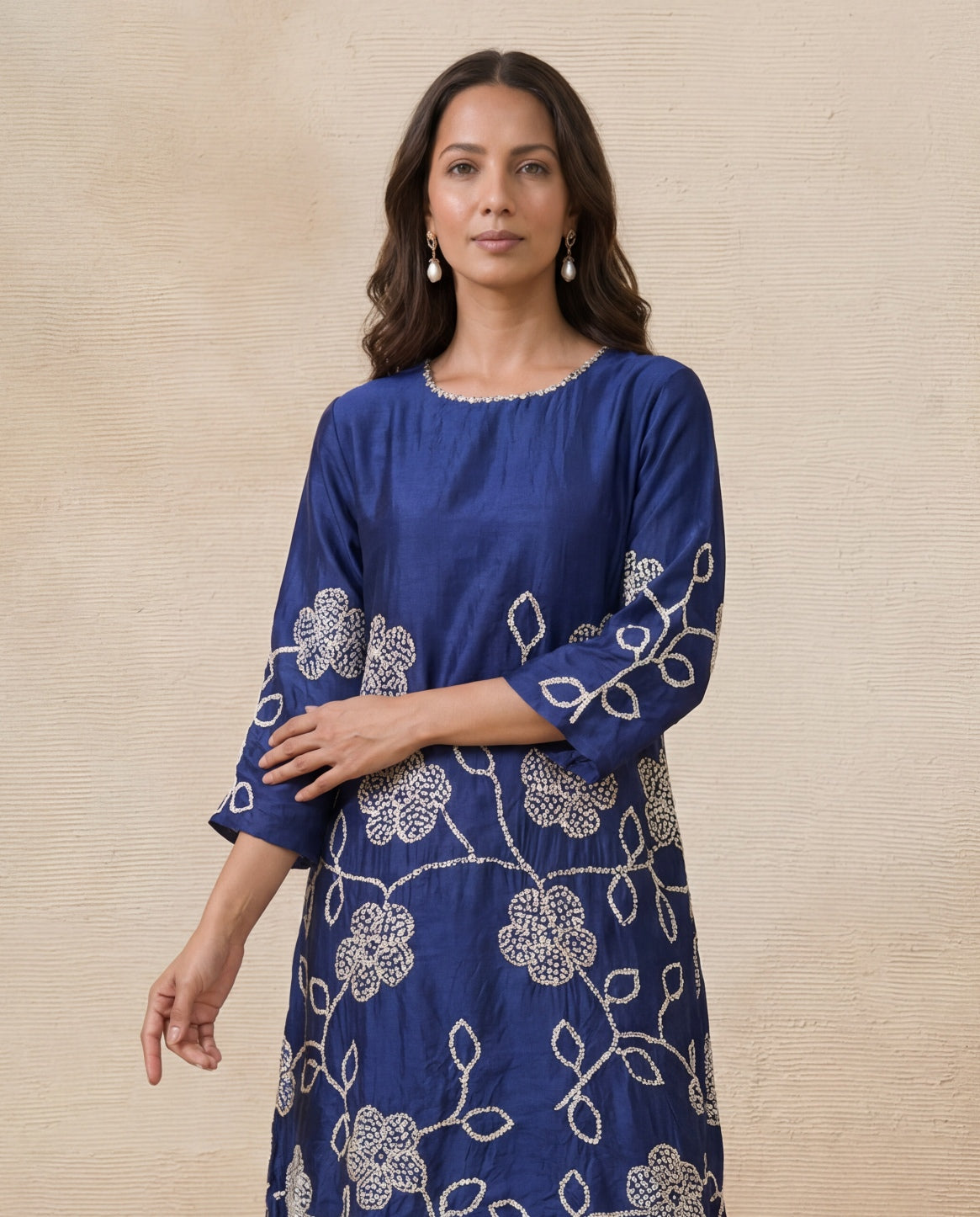 Royal Blue Soft Silk Co-Ord Set