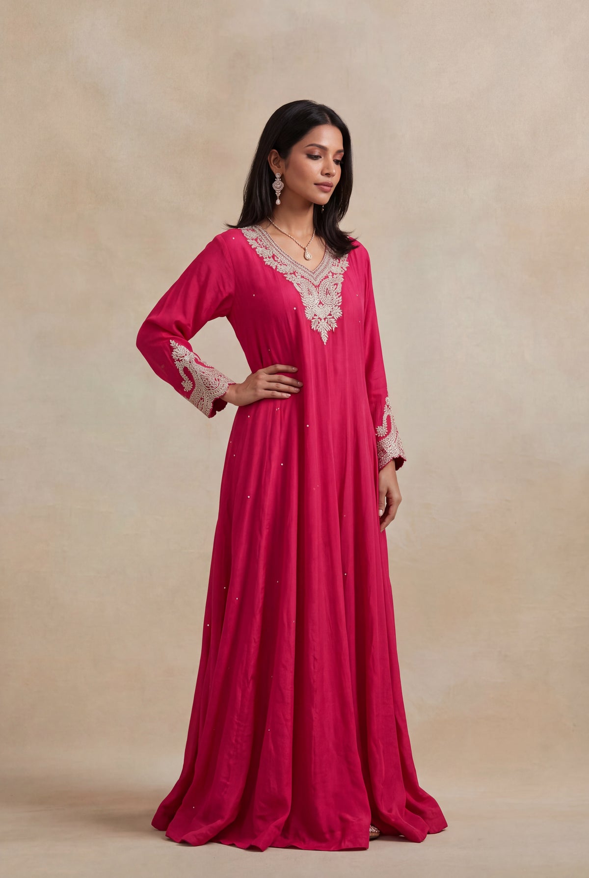 Rani Pink Georgette Anarkali