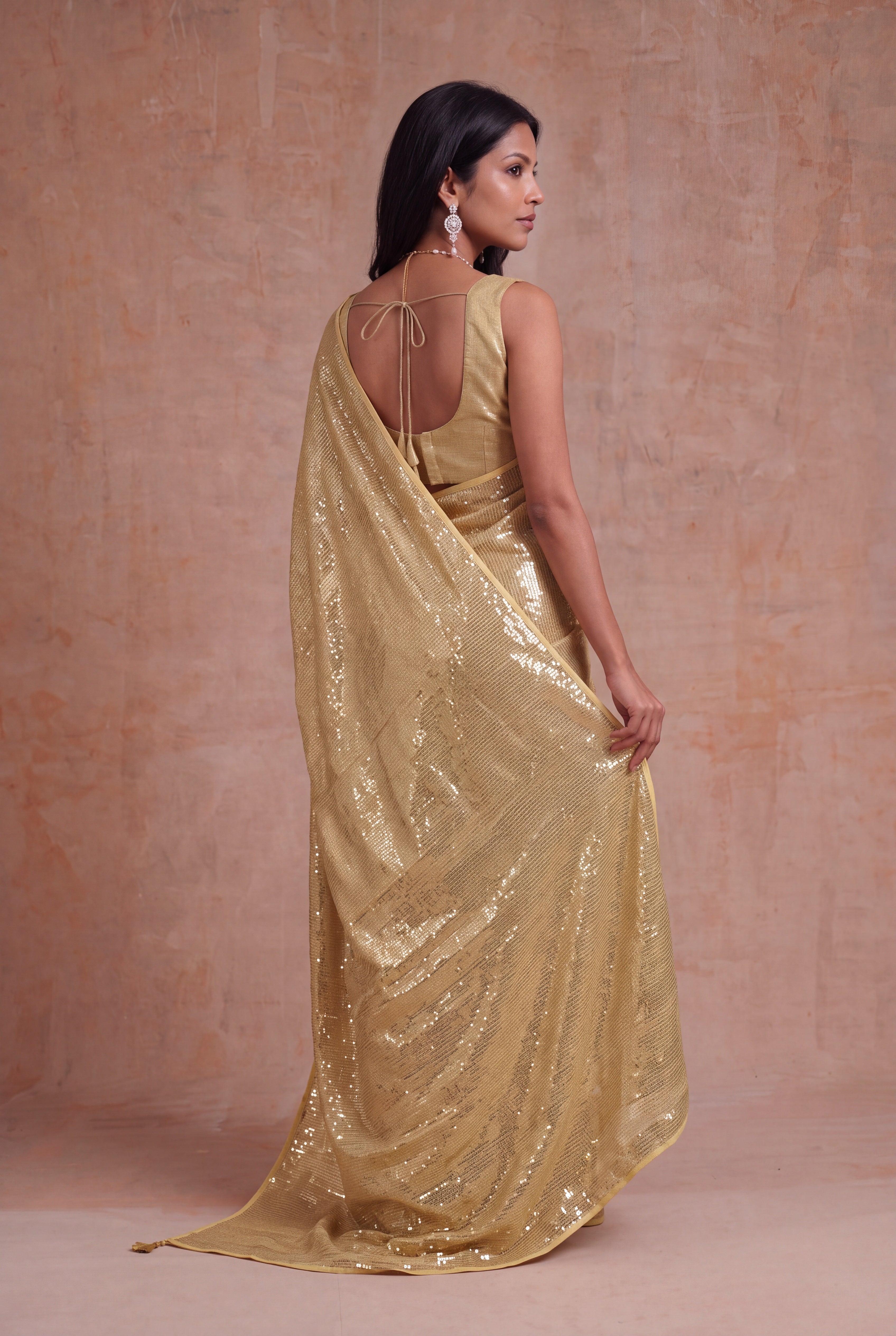 Yellow Georgette Saree