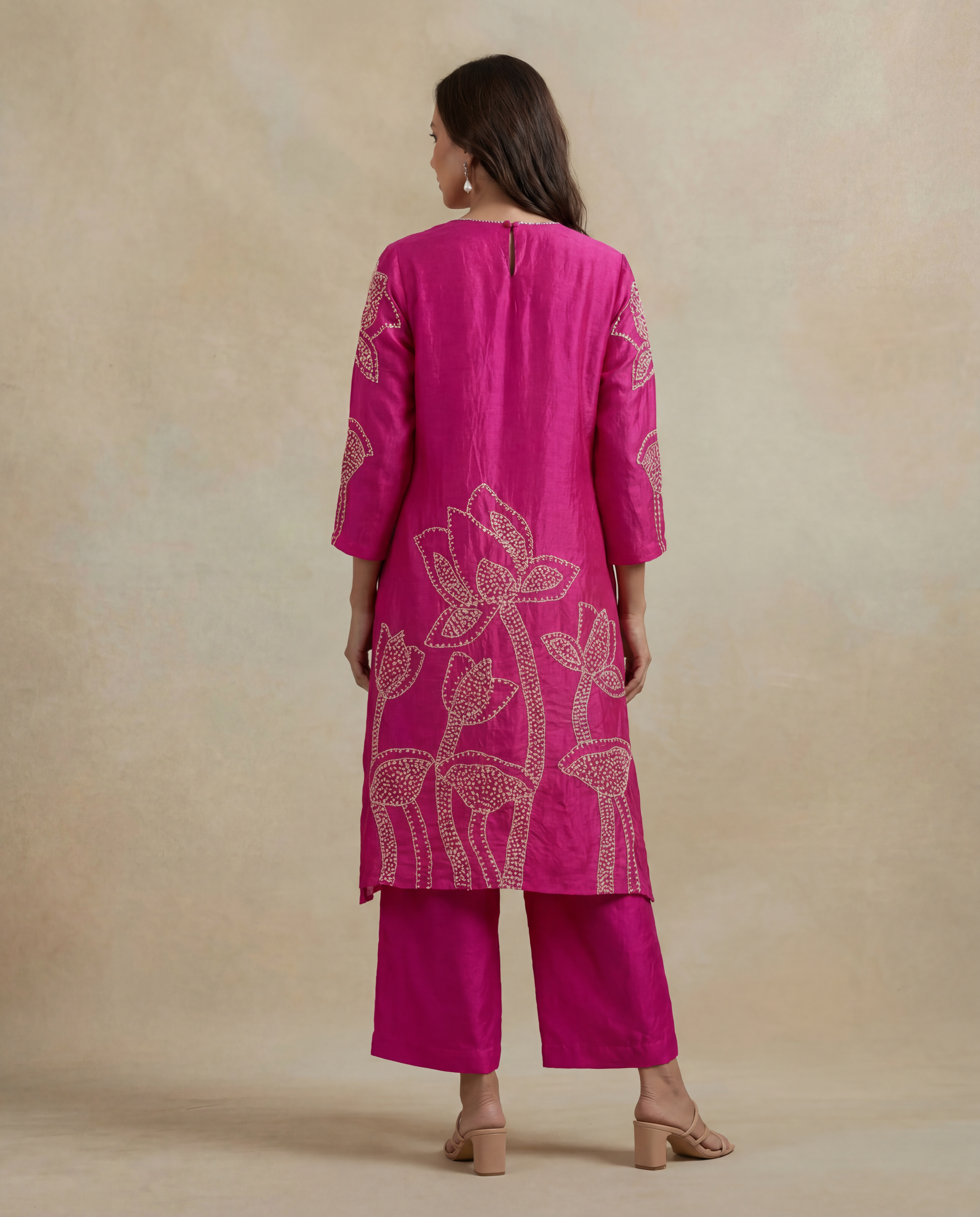 Pink Soft Silk Co-Ord Set