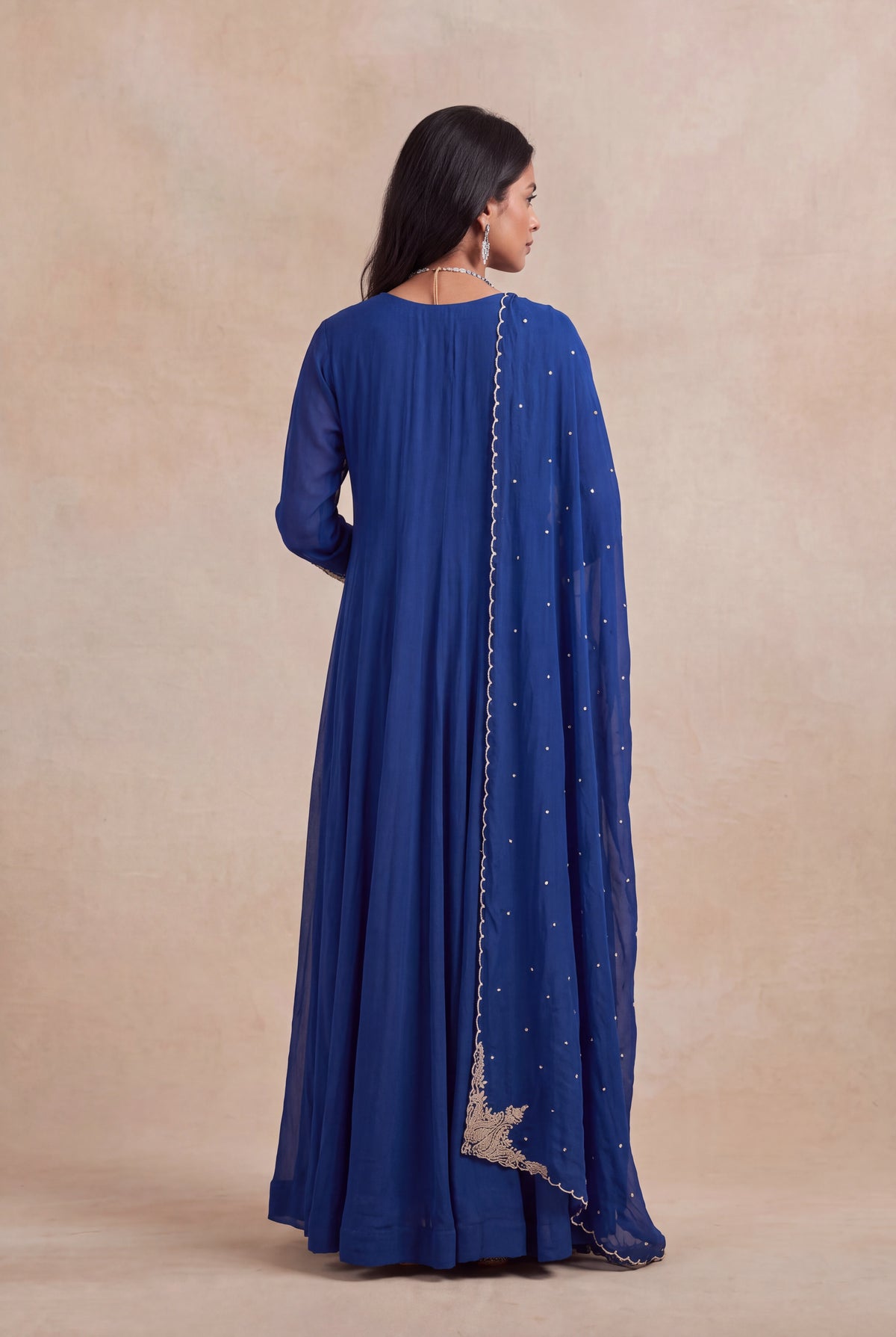 Royal Blue Georgette Anarkali Suit