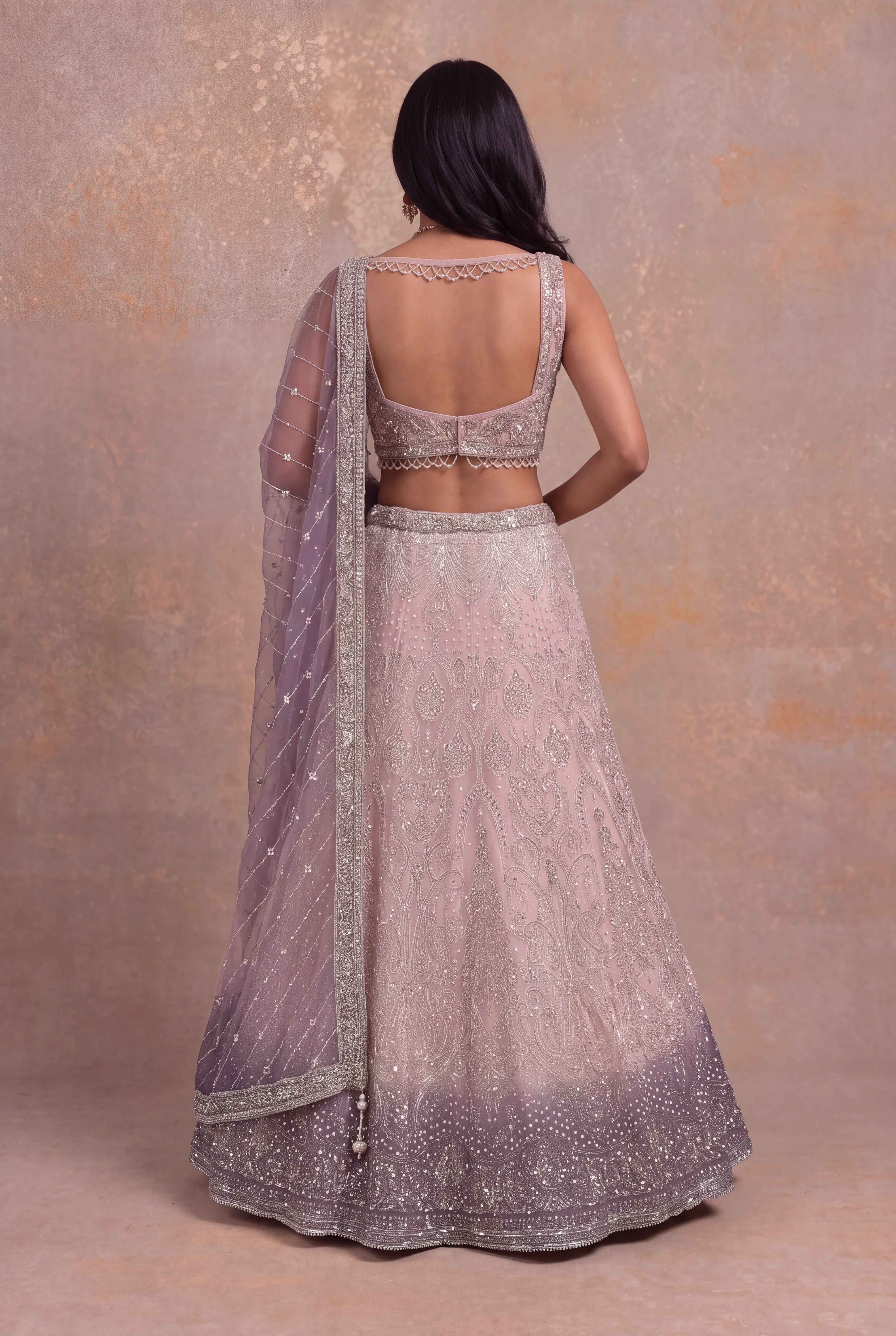 Blush Pink Georgette Lehenga