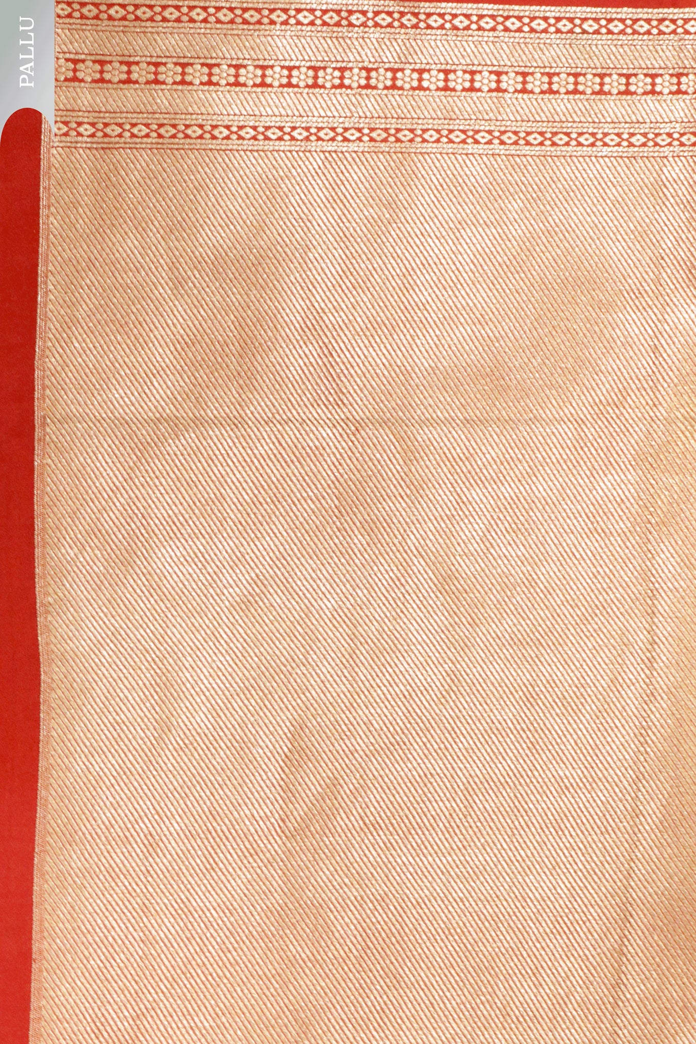 Rust Banarasi Silk Saree with Gold & Silver Zari Buttas