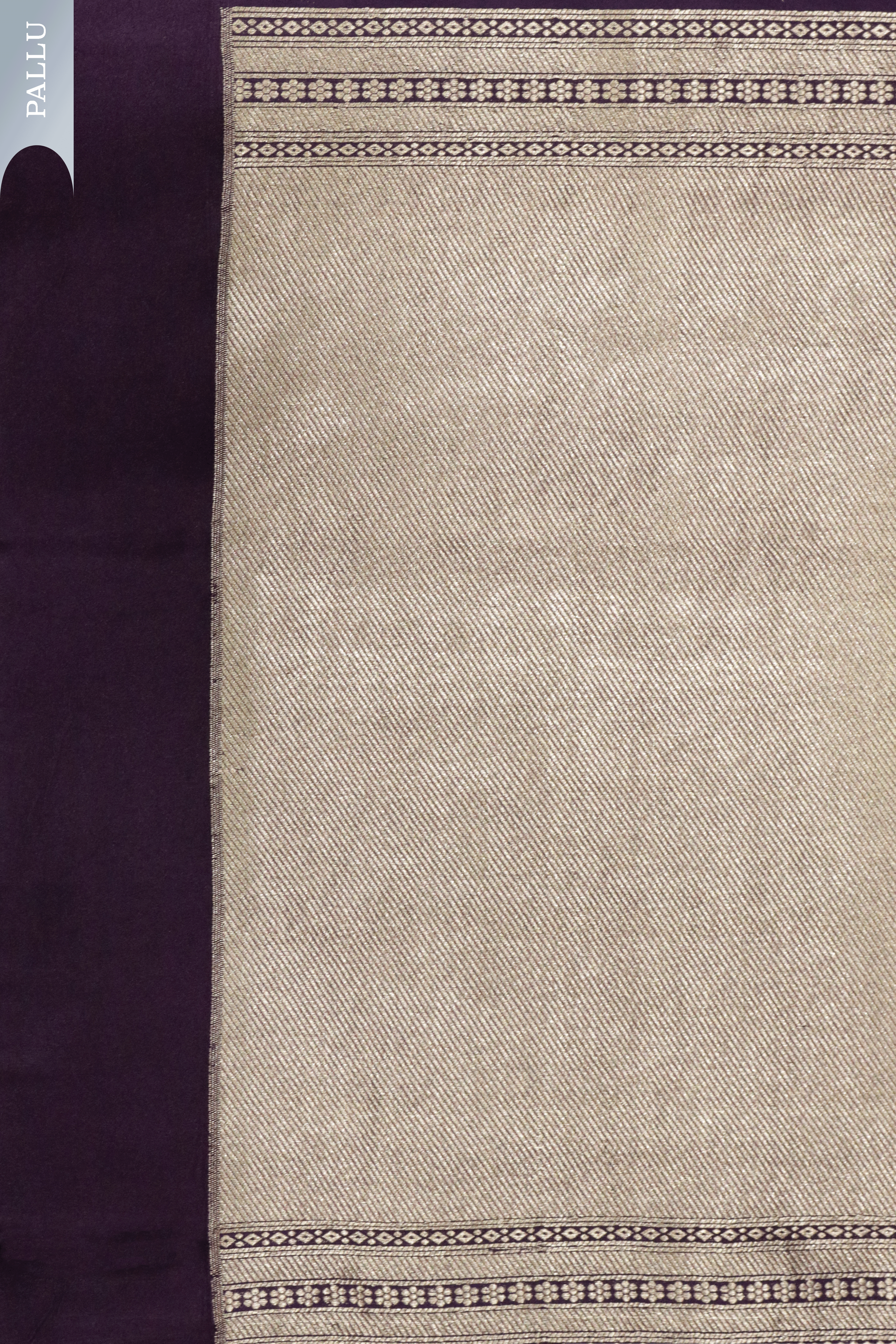 Wine Banarasi Silk Saree with Zari Butta & Satin Border