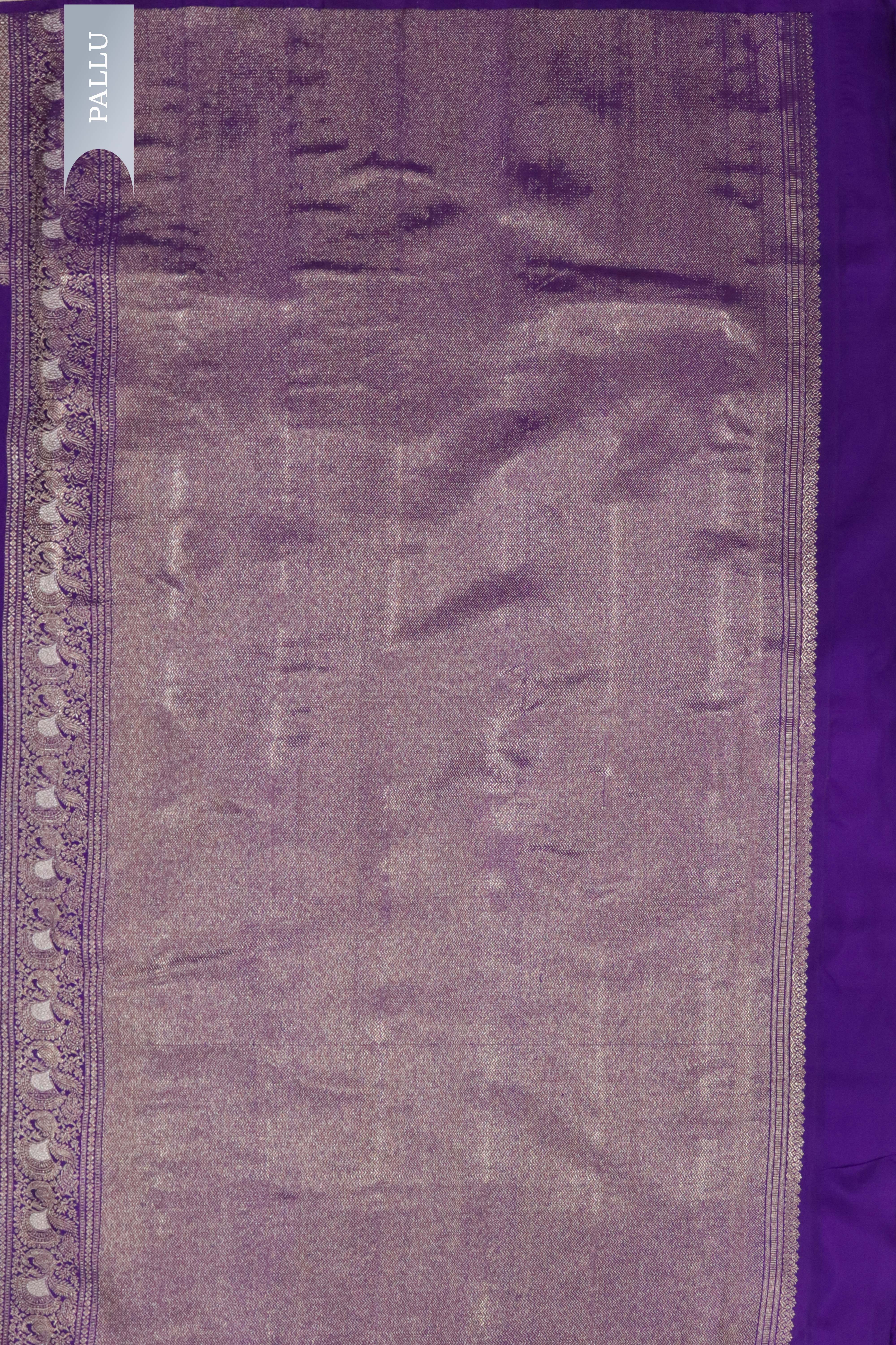 Purple Kanchivaram Silk Saree Butti & Fancy Border