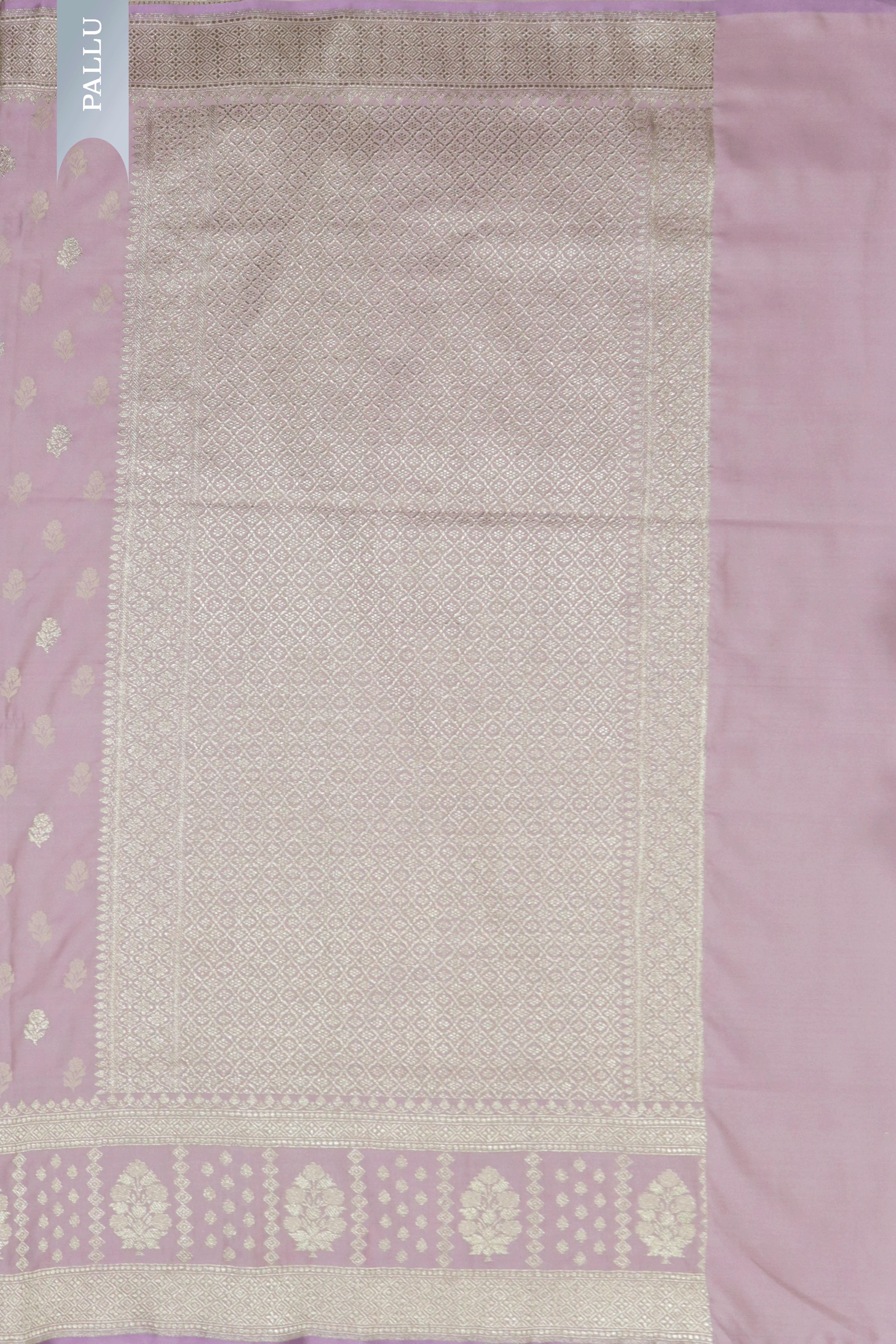 Mauve Pink Banarasi Semi Silk Saree with Zari Butti & Border