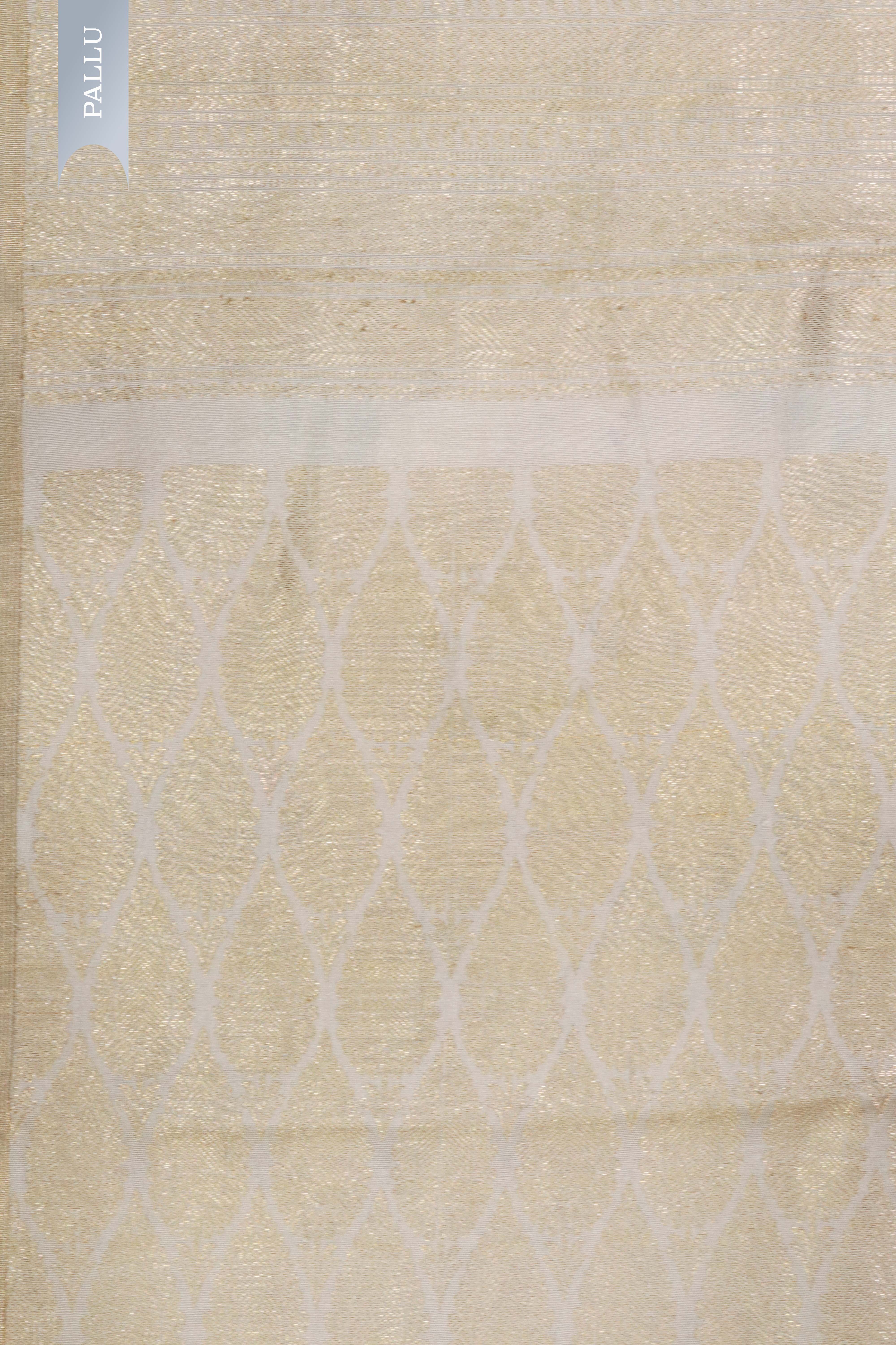 Light Grey Silk Saree with Multi-Color Floral Print