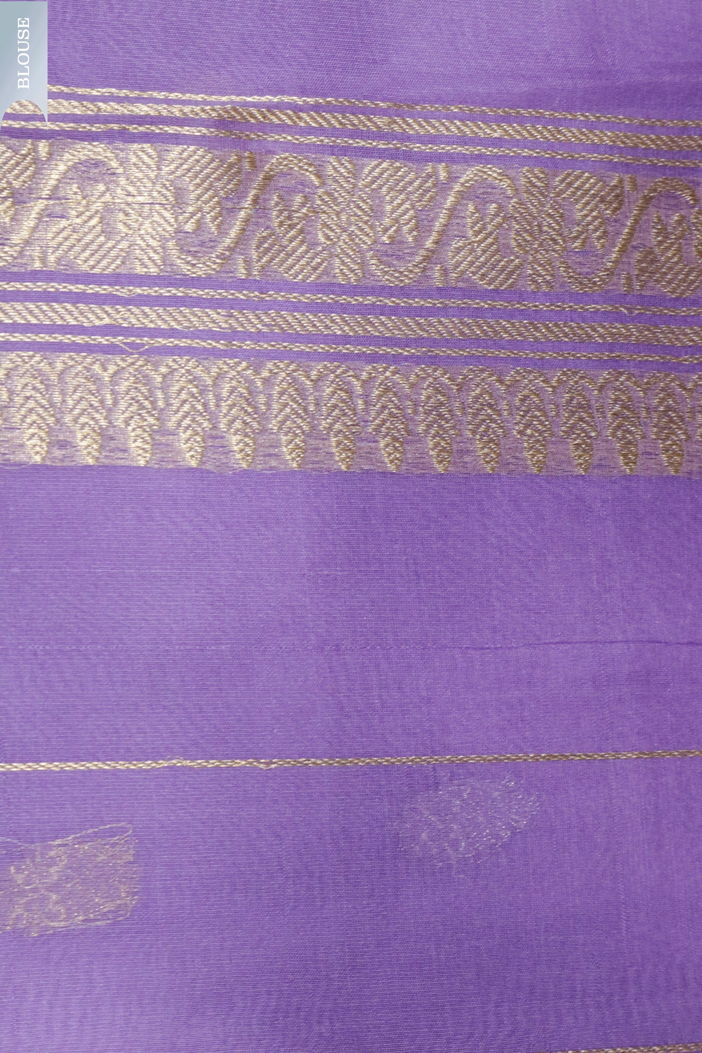 Lavender Banarasi Kora Saree with Gold & Silver Zari Motifs