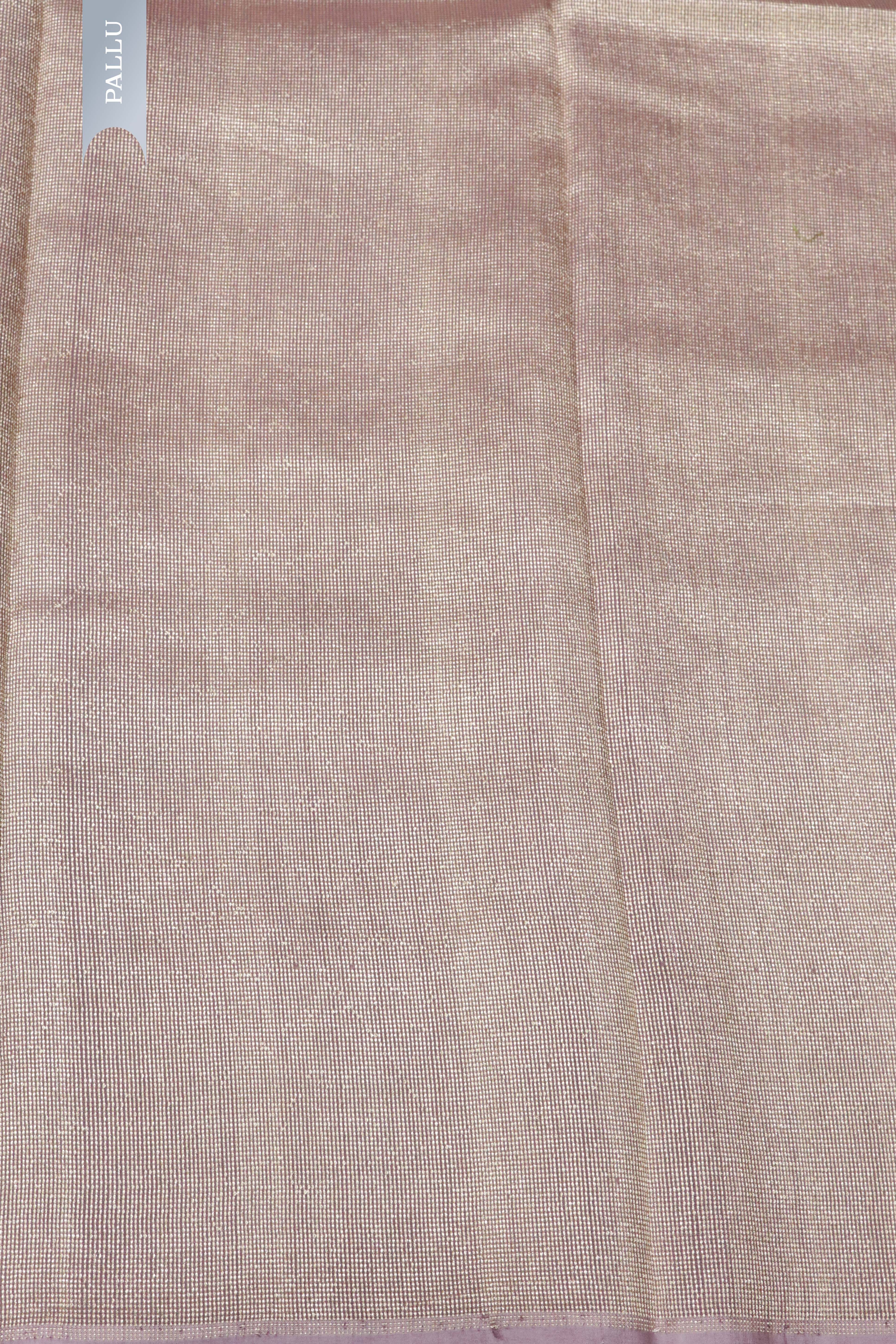 Violet Banarasi Kora Silk Saree with Zari & Multicolor Thread Jaal