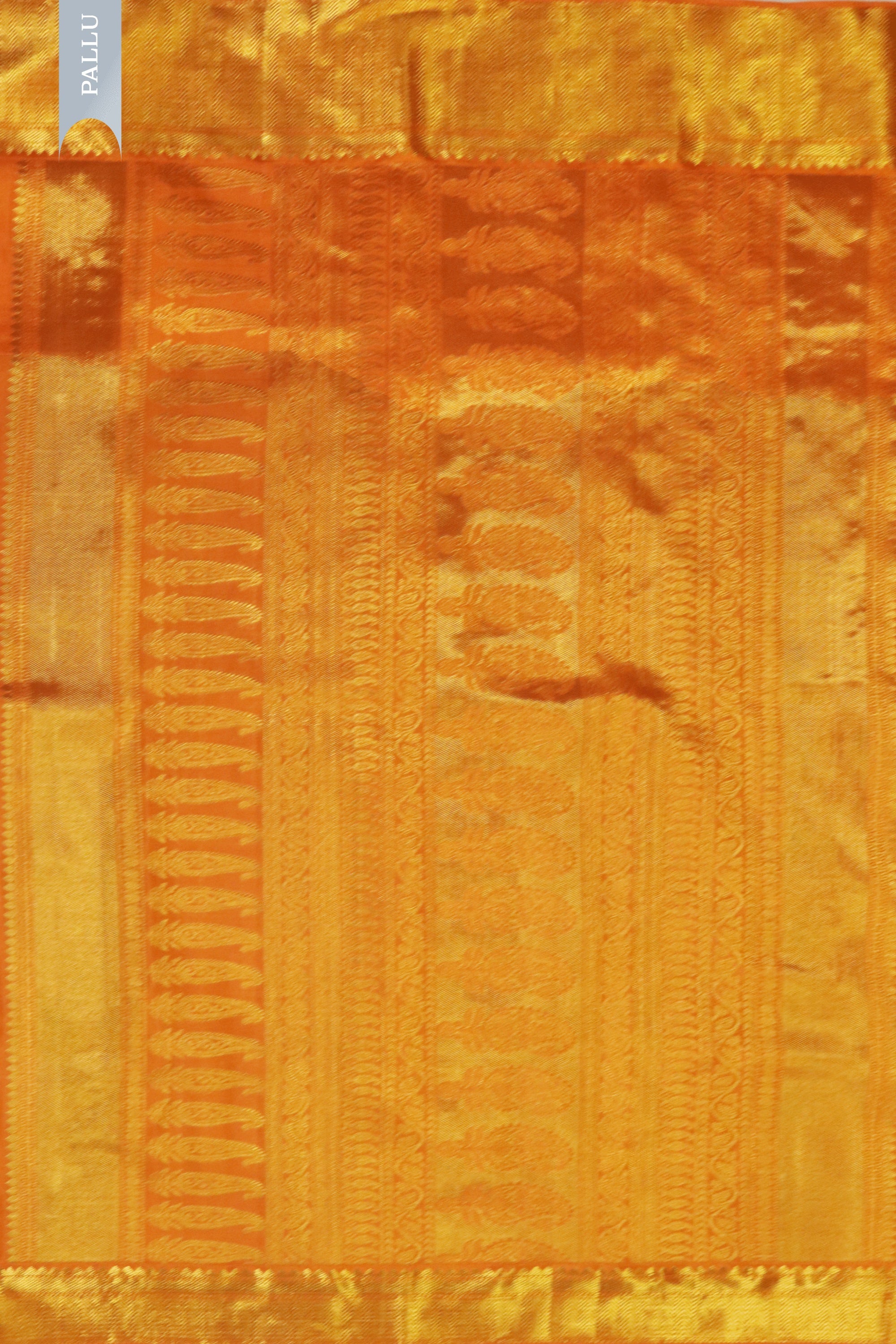 Koral Orange Kanchivaram Silk Saree with Zari & Meena Animal Motifs