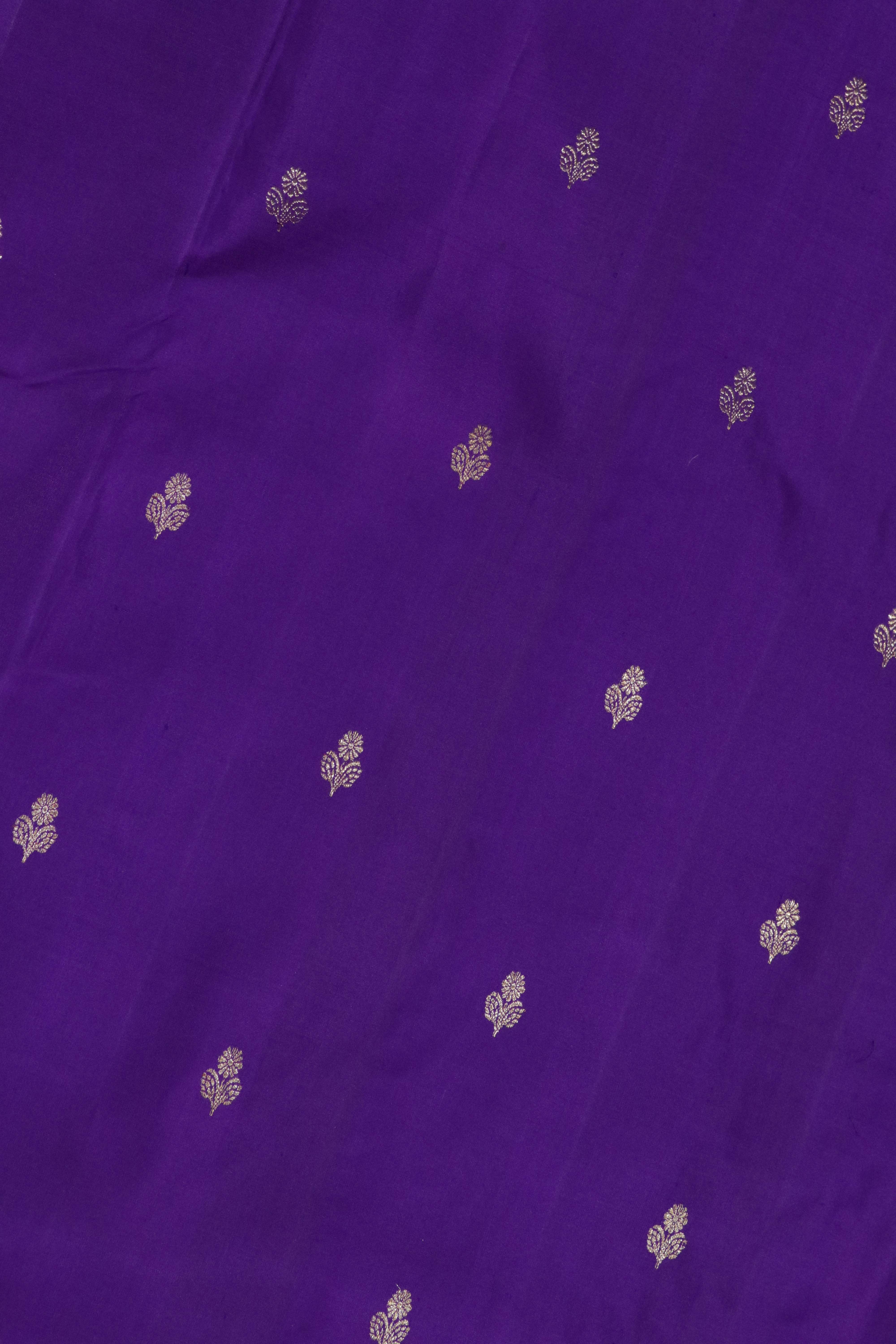 Purple Kanchivaram Silk Saree Butti & Fancy Border