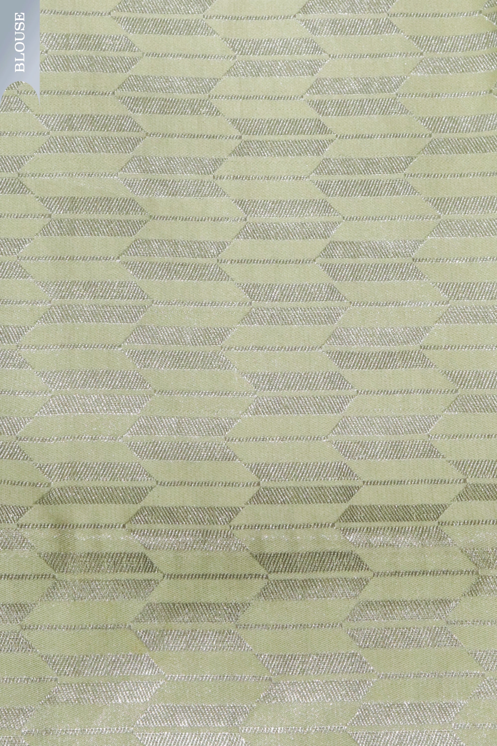 Pista Green Banarasi Tissue Silk Saree with Satin Border