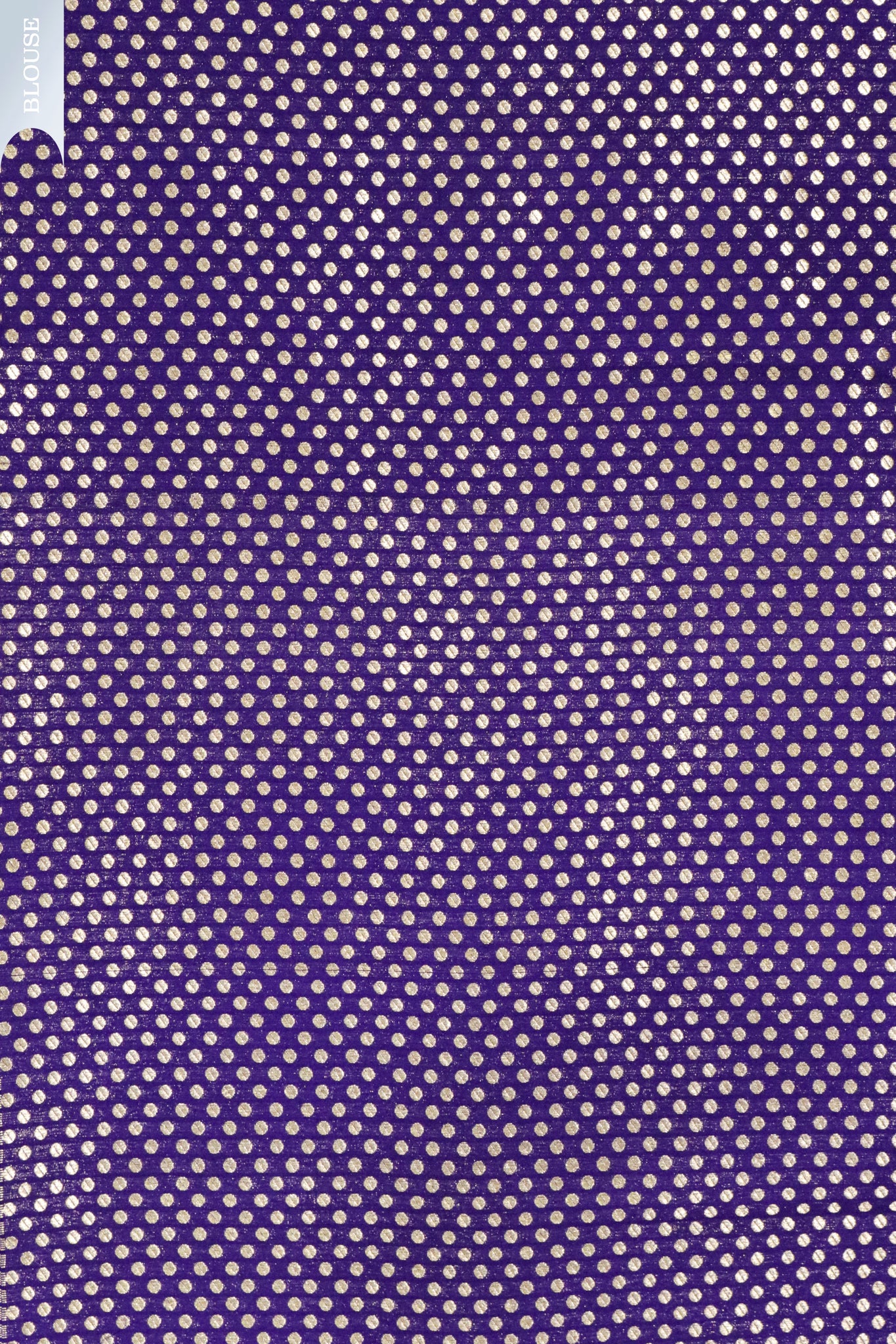 Purple Banarasi Silk Saree with Zari Floral Buttas & Brocade Blouse
