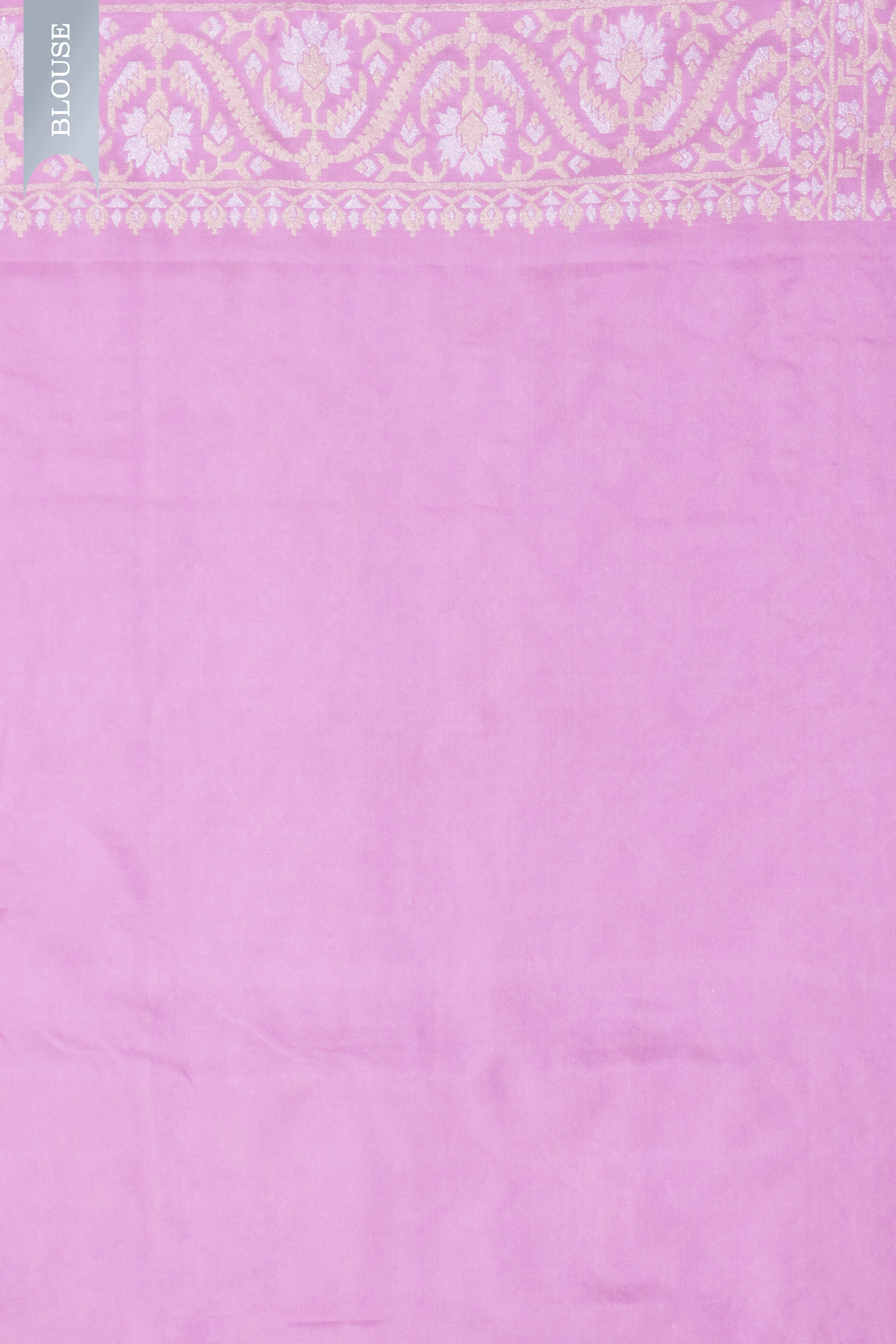 Onion Pink Banarasi Semi Silk Saree with Floral Zari Jaal