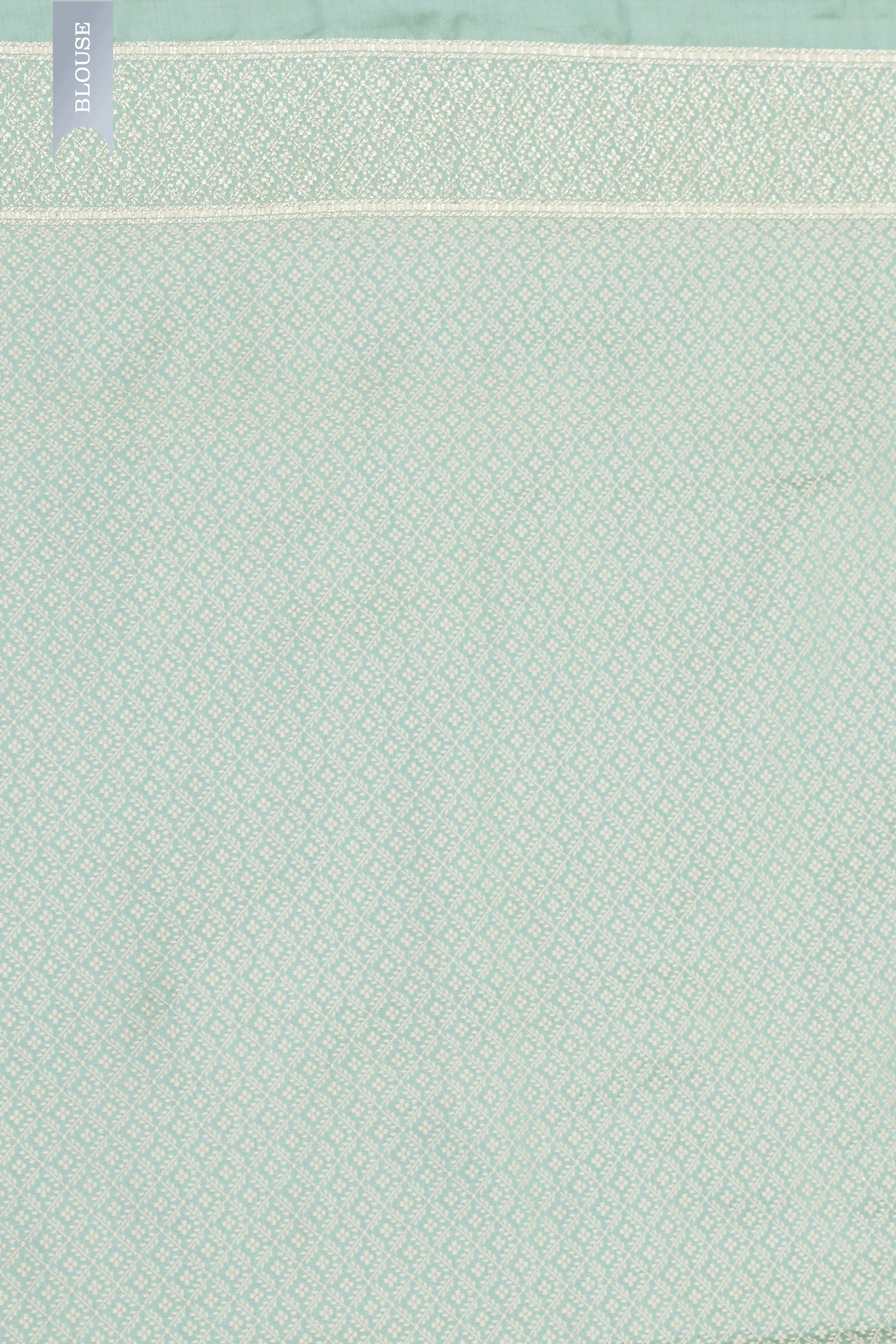 Sea Green Banarasi Semi Silk Saree with Zari Butti & Woven Border