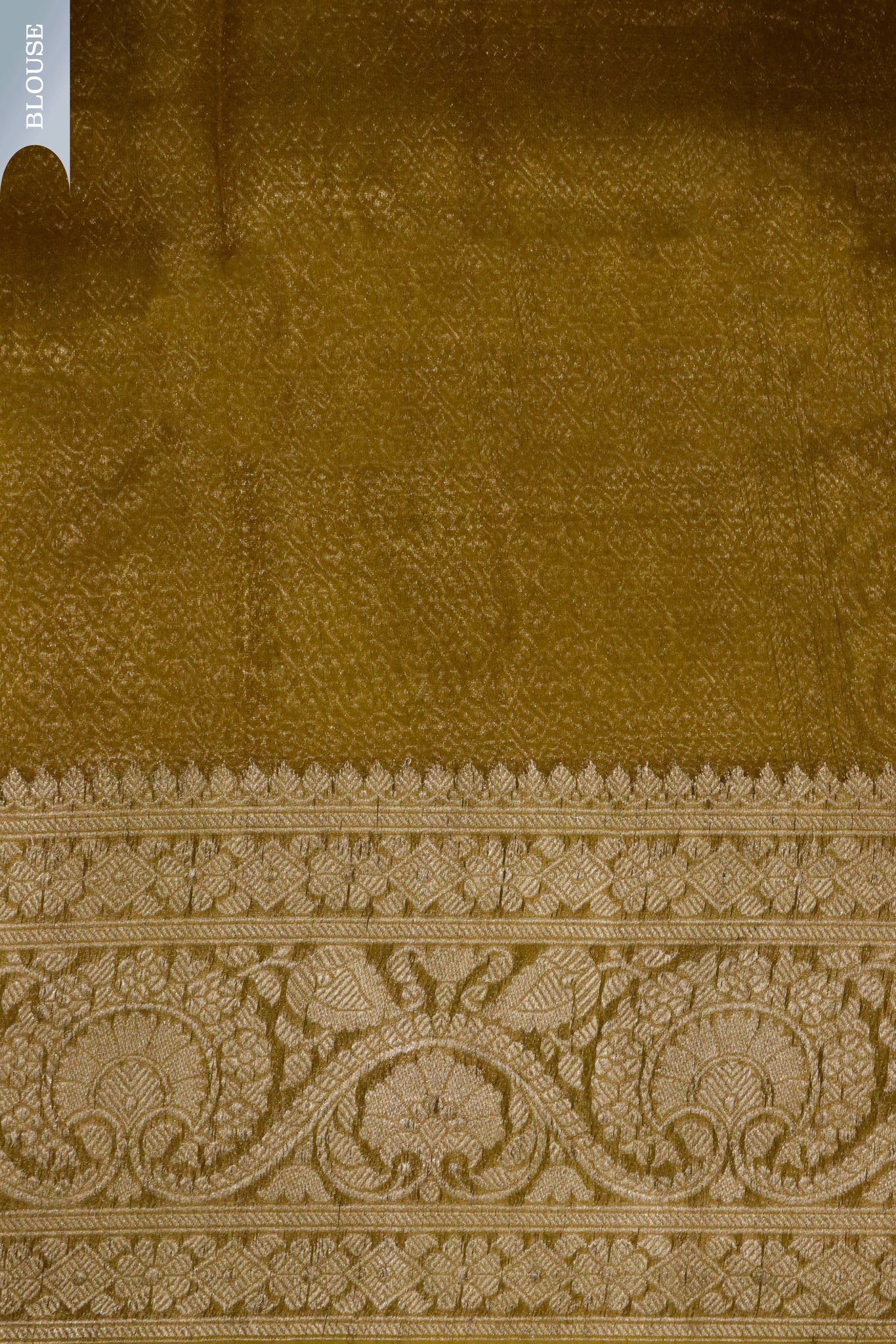 Dusty Mauve Banarasi Kora Saree with Gold & Silver Motifs