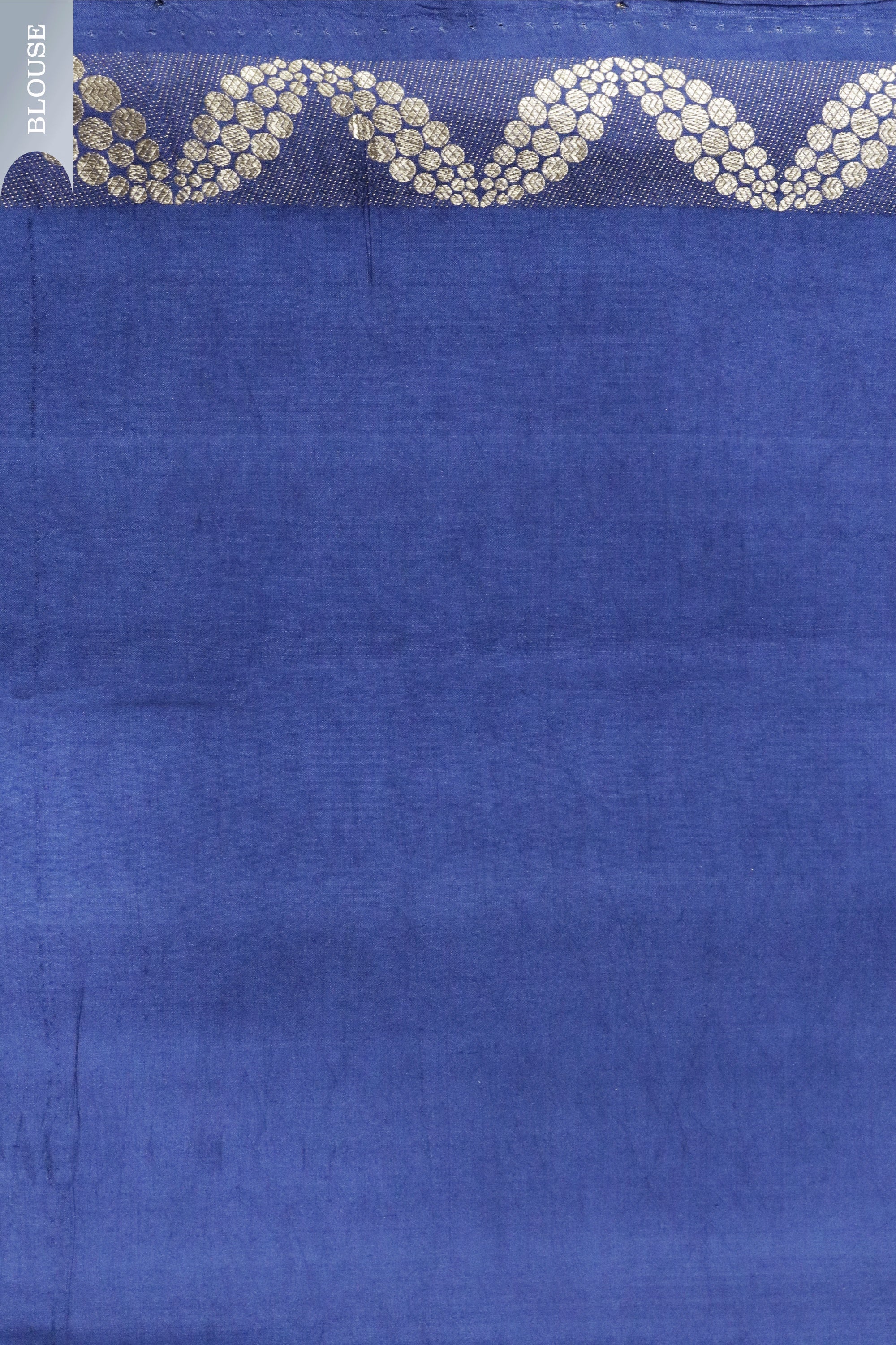 Violet Blue Banarasi Silk Saree with Geometric Zari Weaving