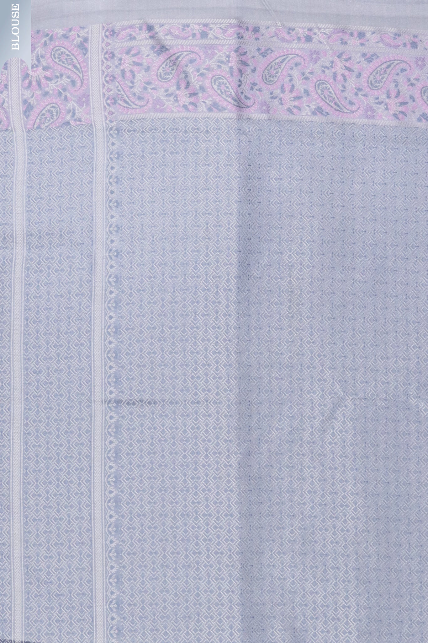 Ash Grey Banarasi Semi-Silk Saree with All-Over Thanchuvi Weaving