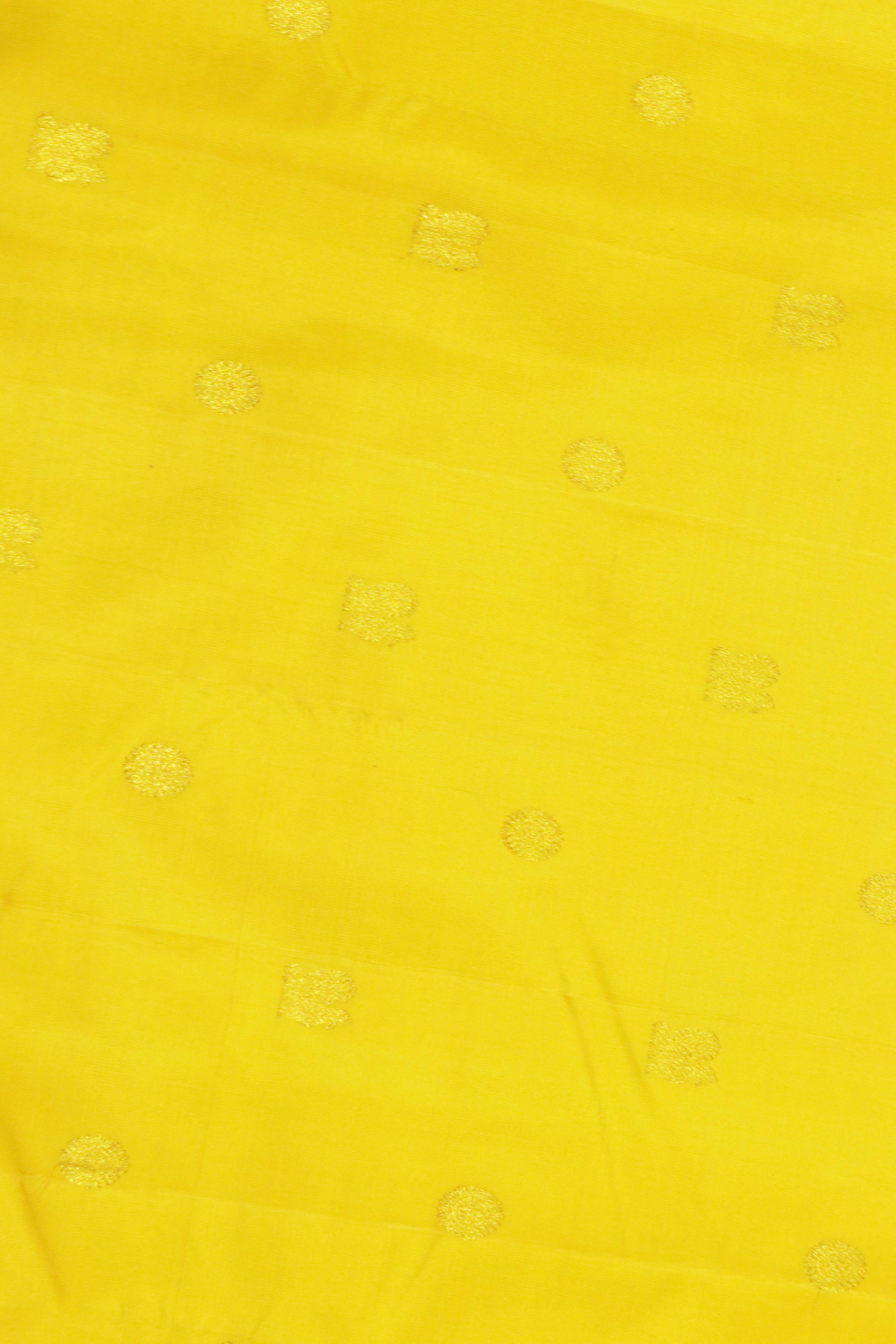 Yellow Kanchivaram Silk Saree with Black Retapet Border
